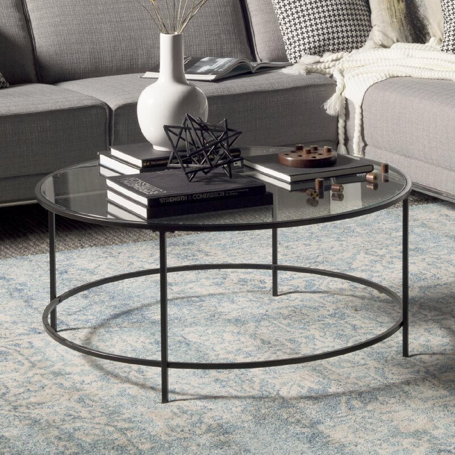 Wayfair Round Glass Coffee Table - image-5