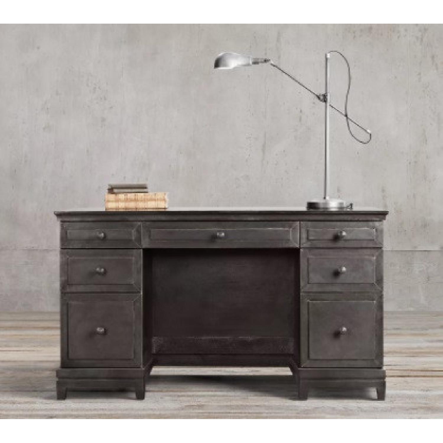Restoration Hardware Zinc Desk AptDeco