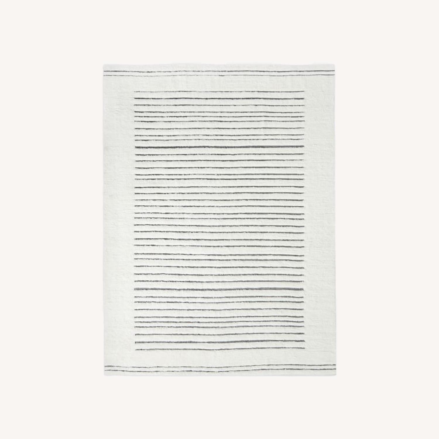 West Elm Banded Shag Rug, 9x12, Alabaster AptDeco