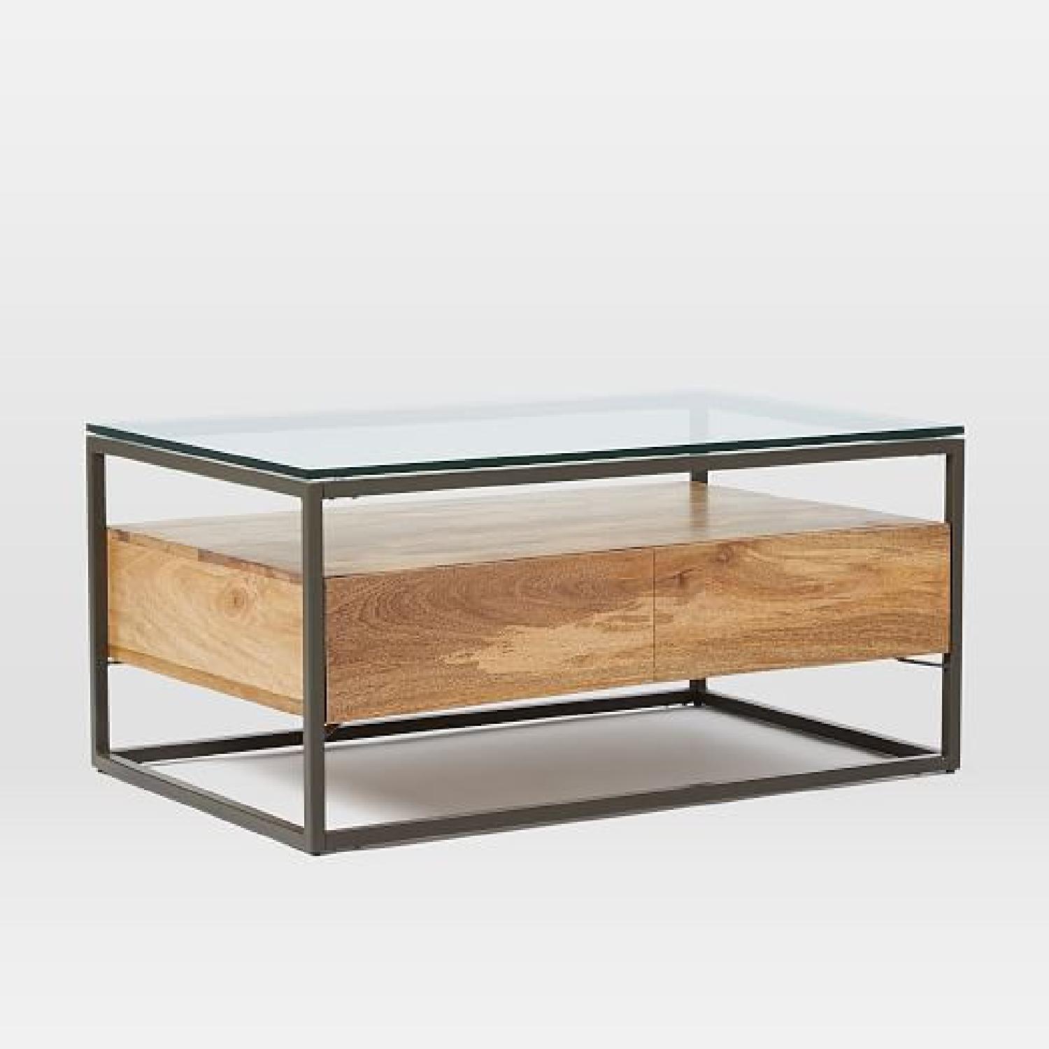 West Elm Box Frame Storage Coffee Table - image-4
