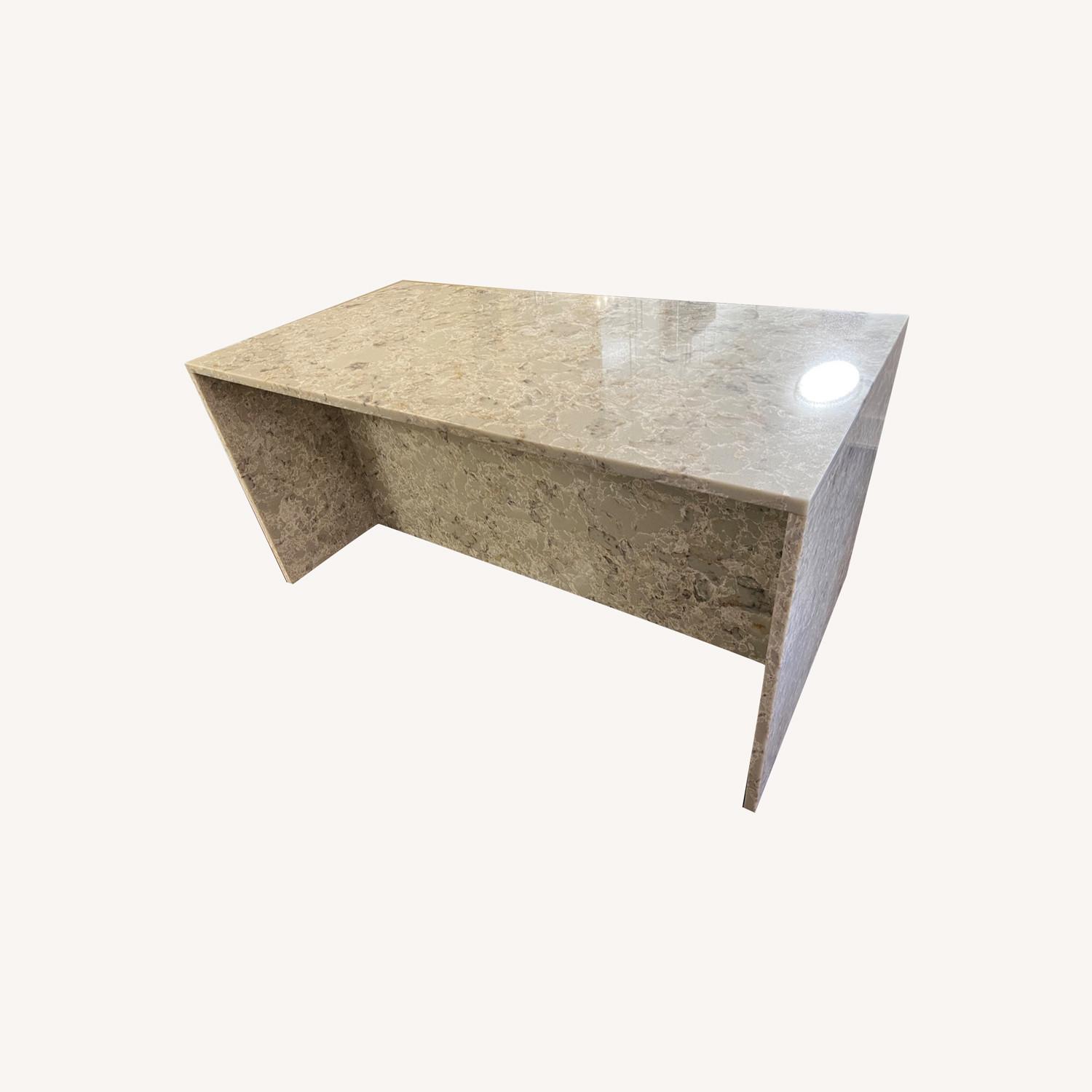 Custom made solid Quartz Dining Table - image-0