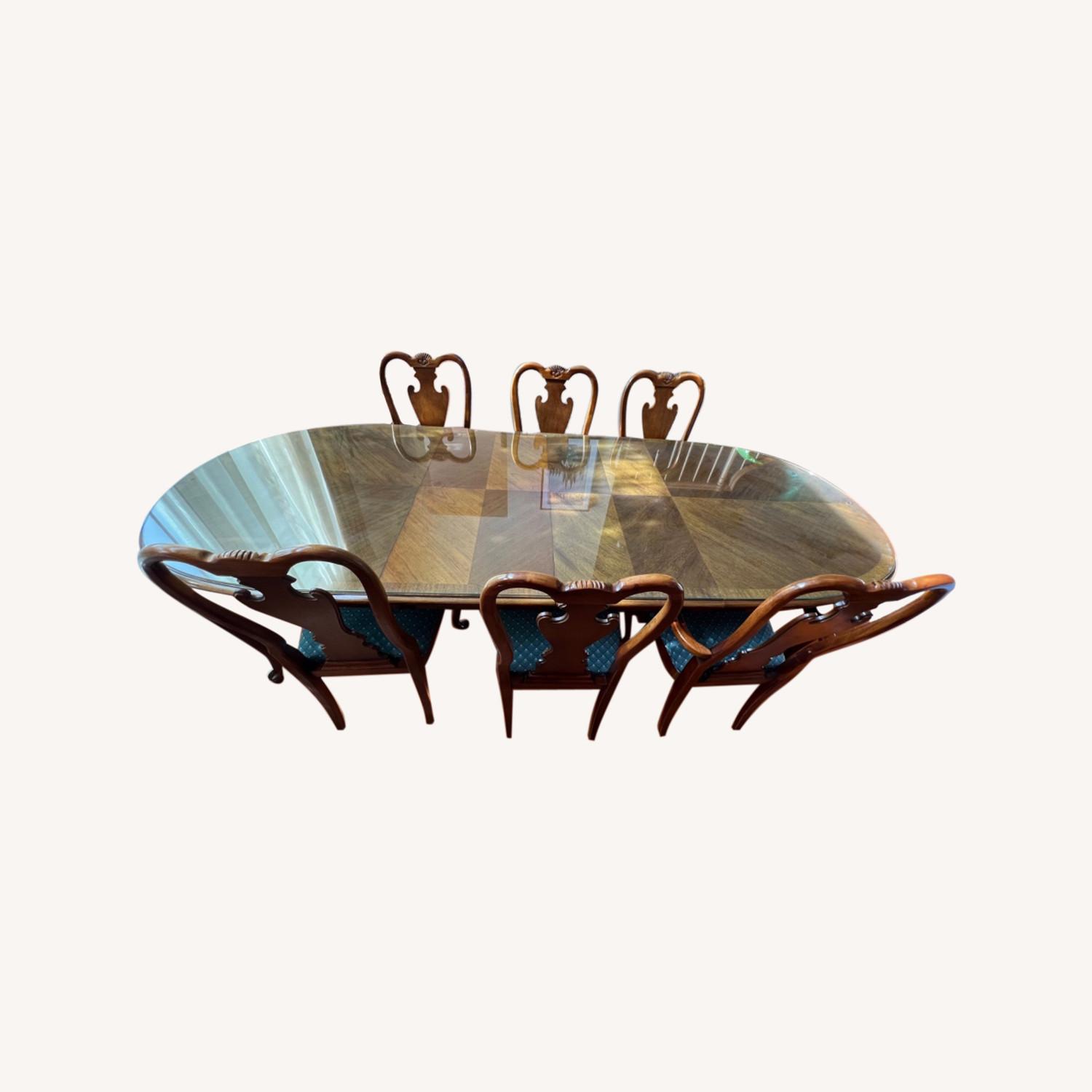 Thomasville Cherry Wood Dining Set AptDeco