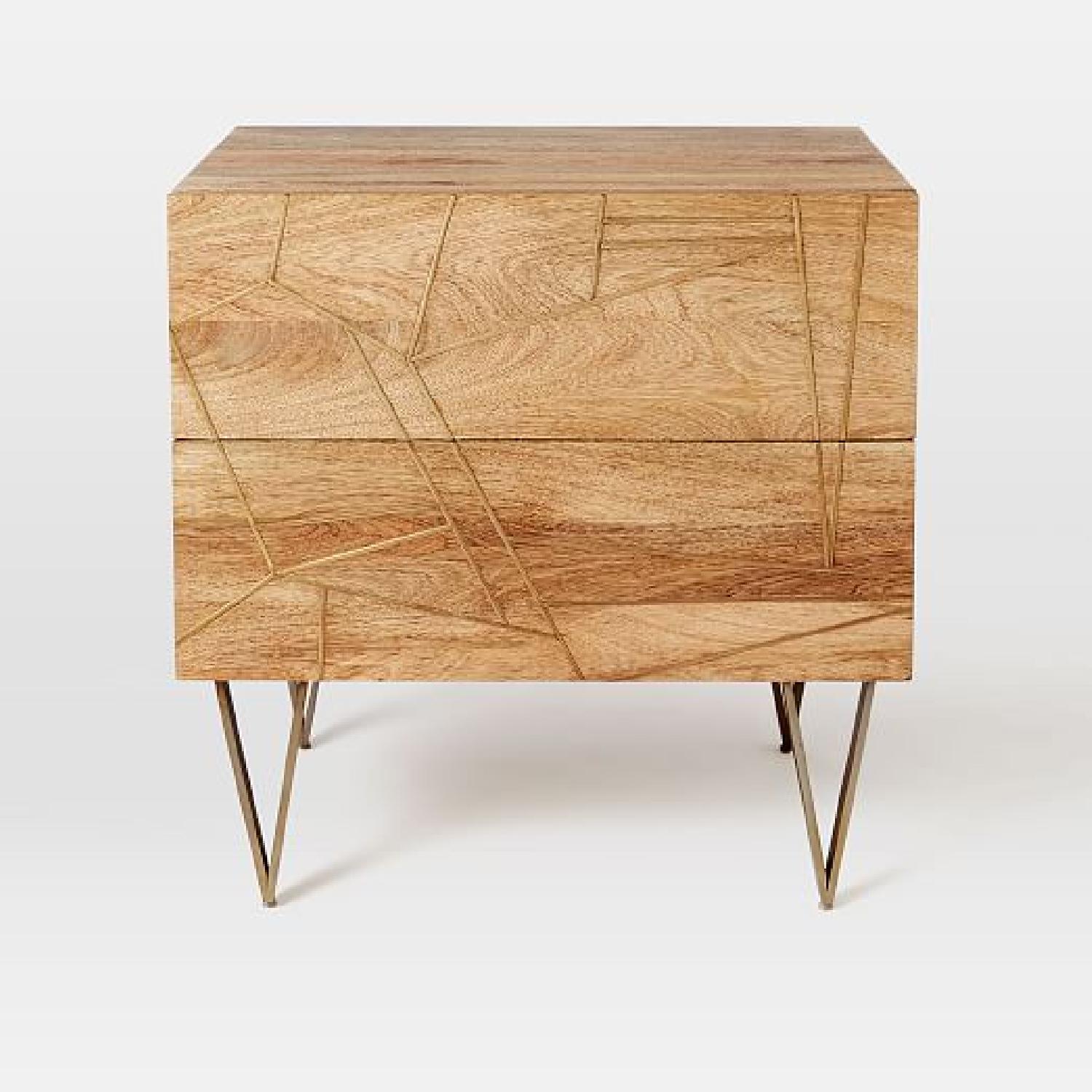 West Elm Geo Inlay Nightstands AptDeco