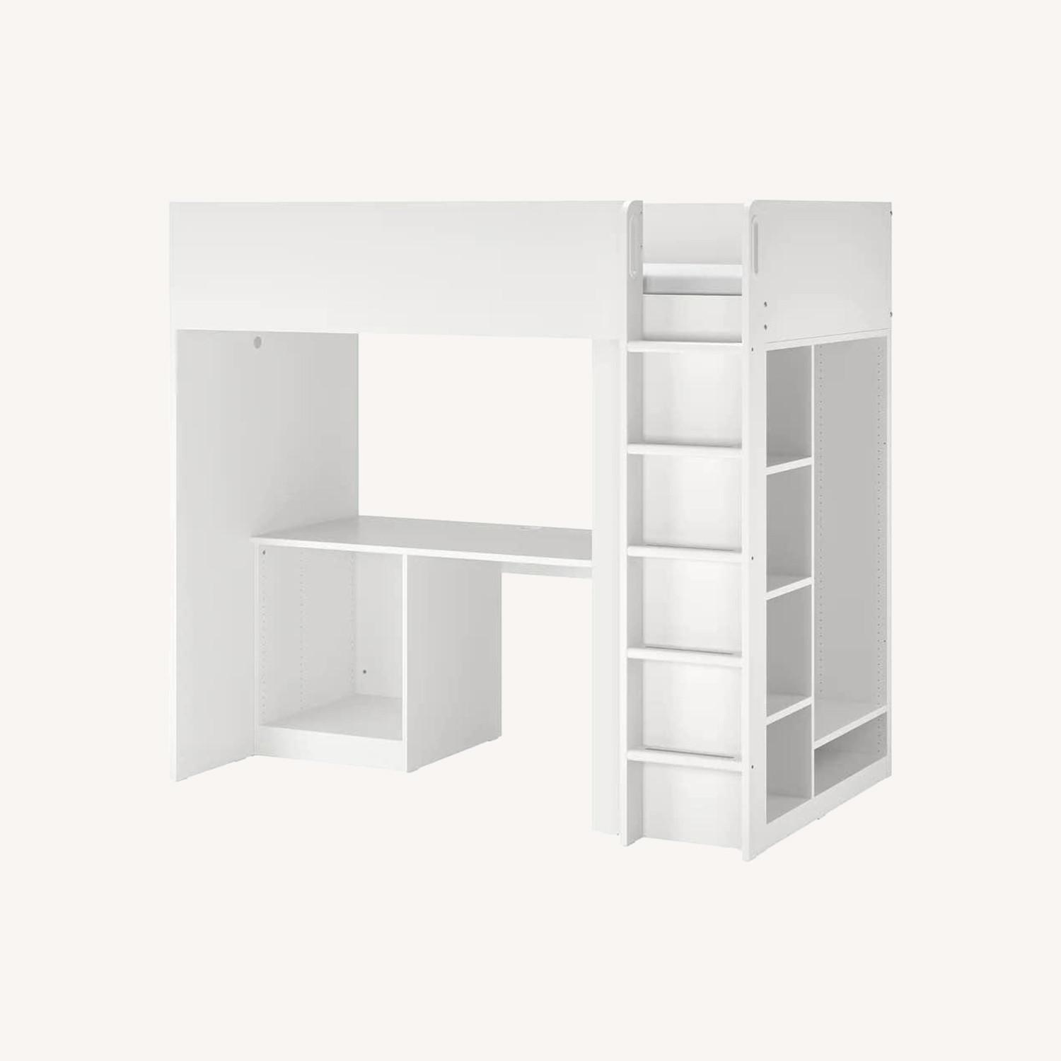 IKEA Bunk Bed with Desk SMASTAD AptDeco