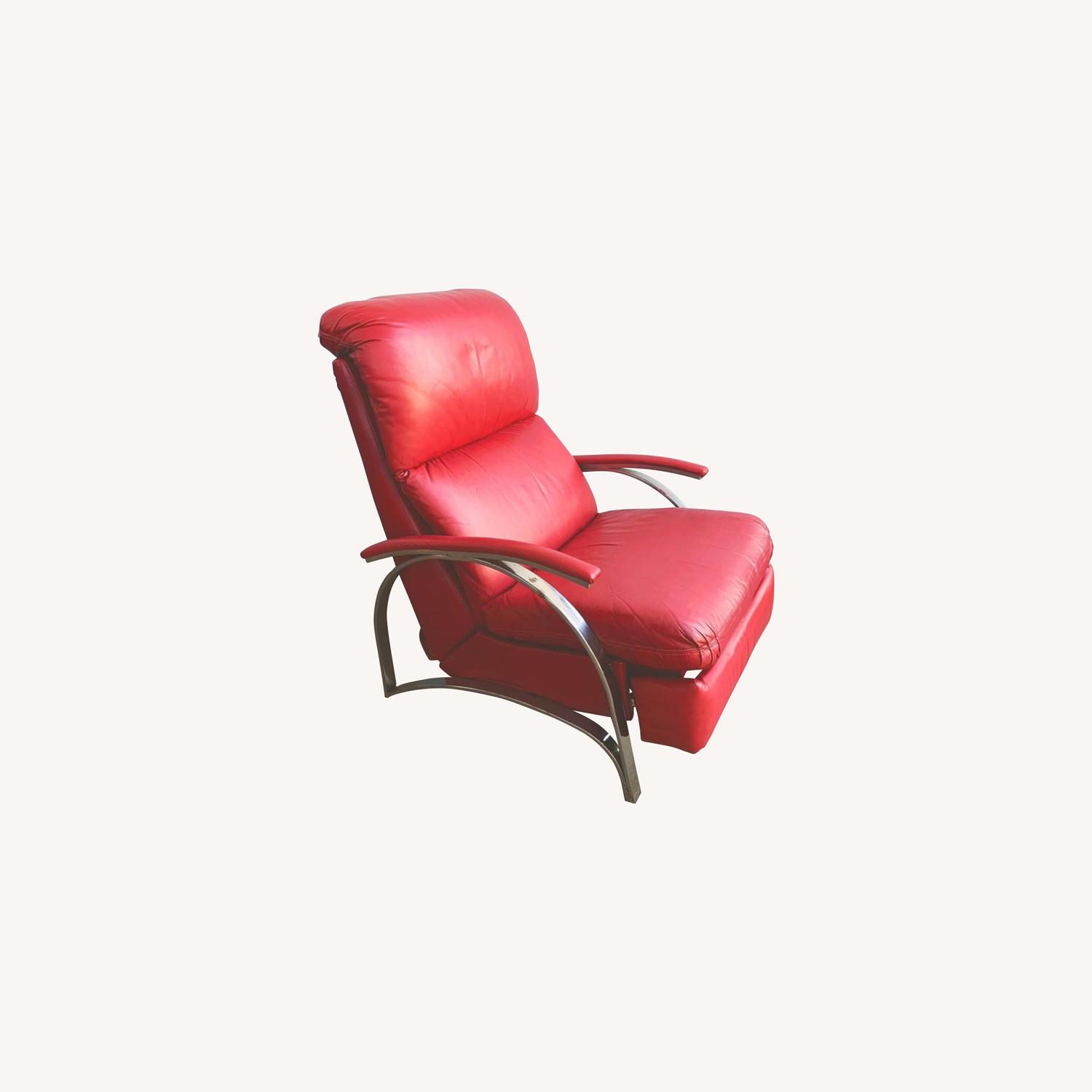 IKEA Vintage Leather Recliner AptDeco