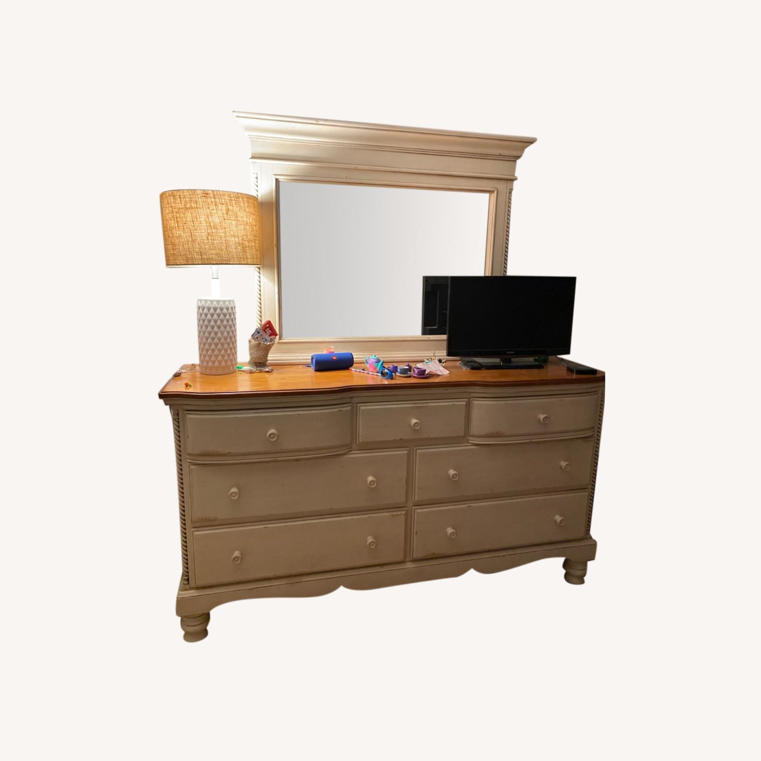 Hillsdale Wilshire Vintage Butter Cream Dresser AptDeco