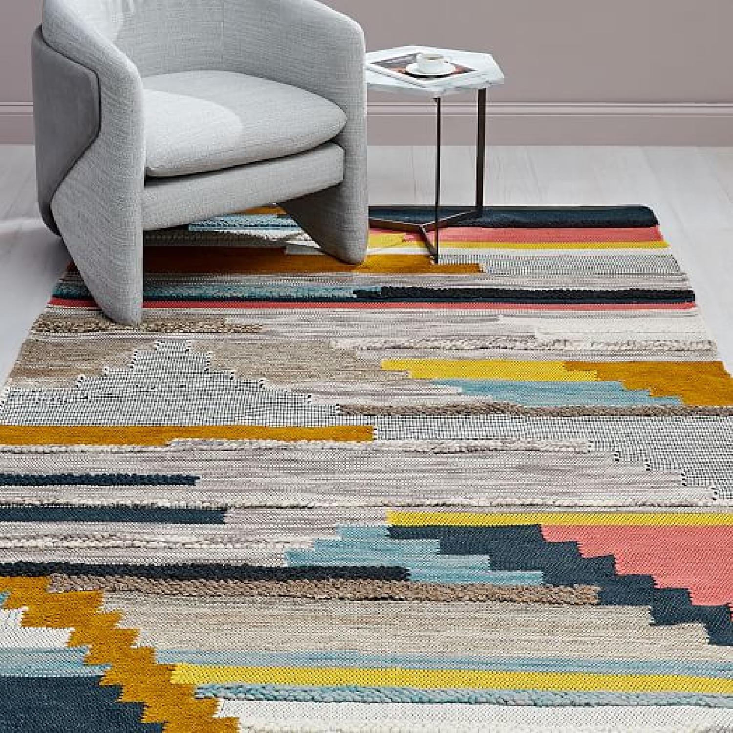 West Elm Multi Pixel Woven Wool Rug, 5'x8' - image-6