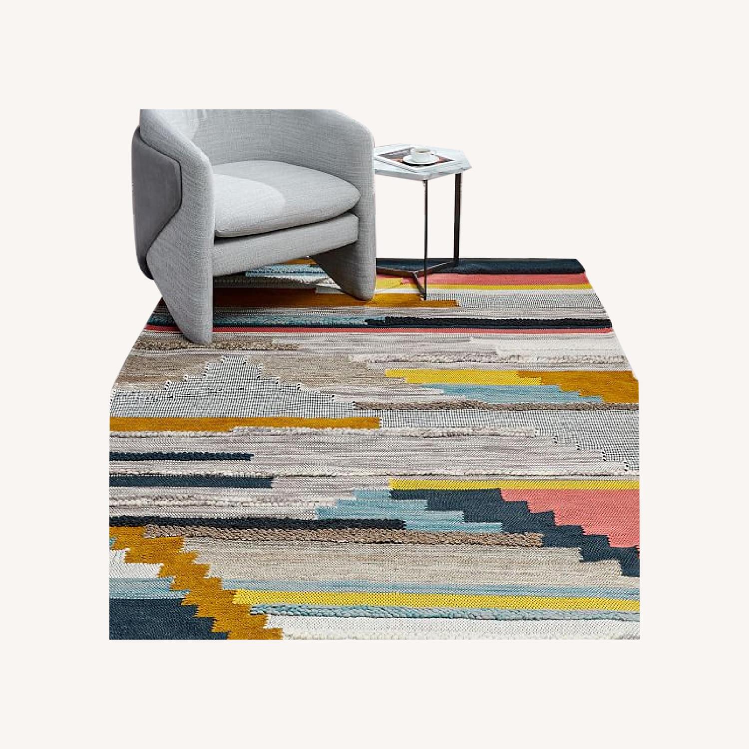 West Elm Multi Pixel Woven Wool Rug, 5'x8' - image-0