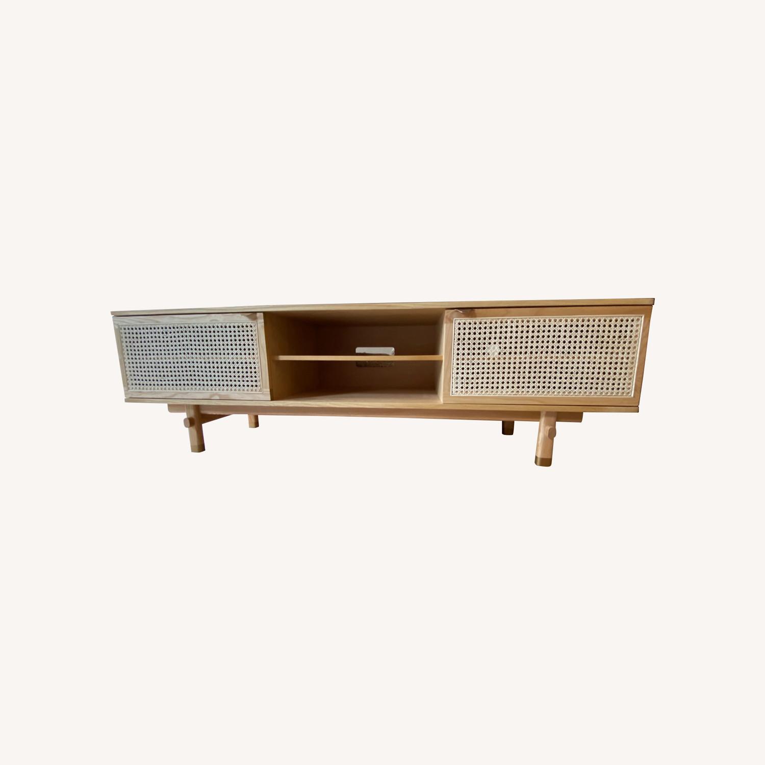 Kardiel Boho Wicker 71" Media Cabinet - AptDeco