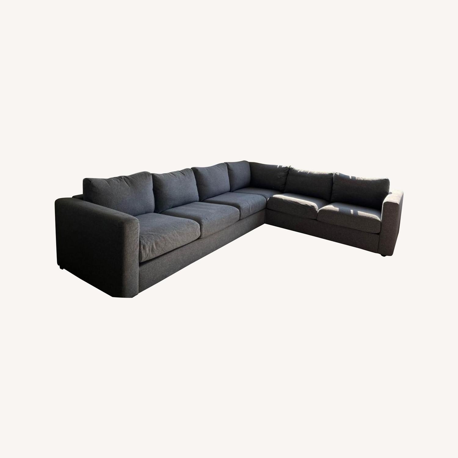 IKEA Large, Gray LShaped Couch AptDeco
