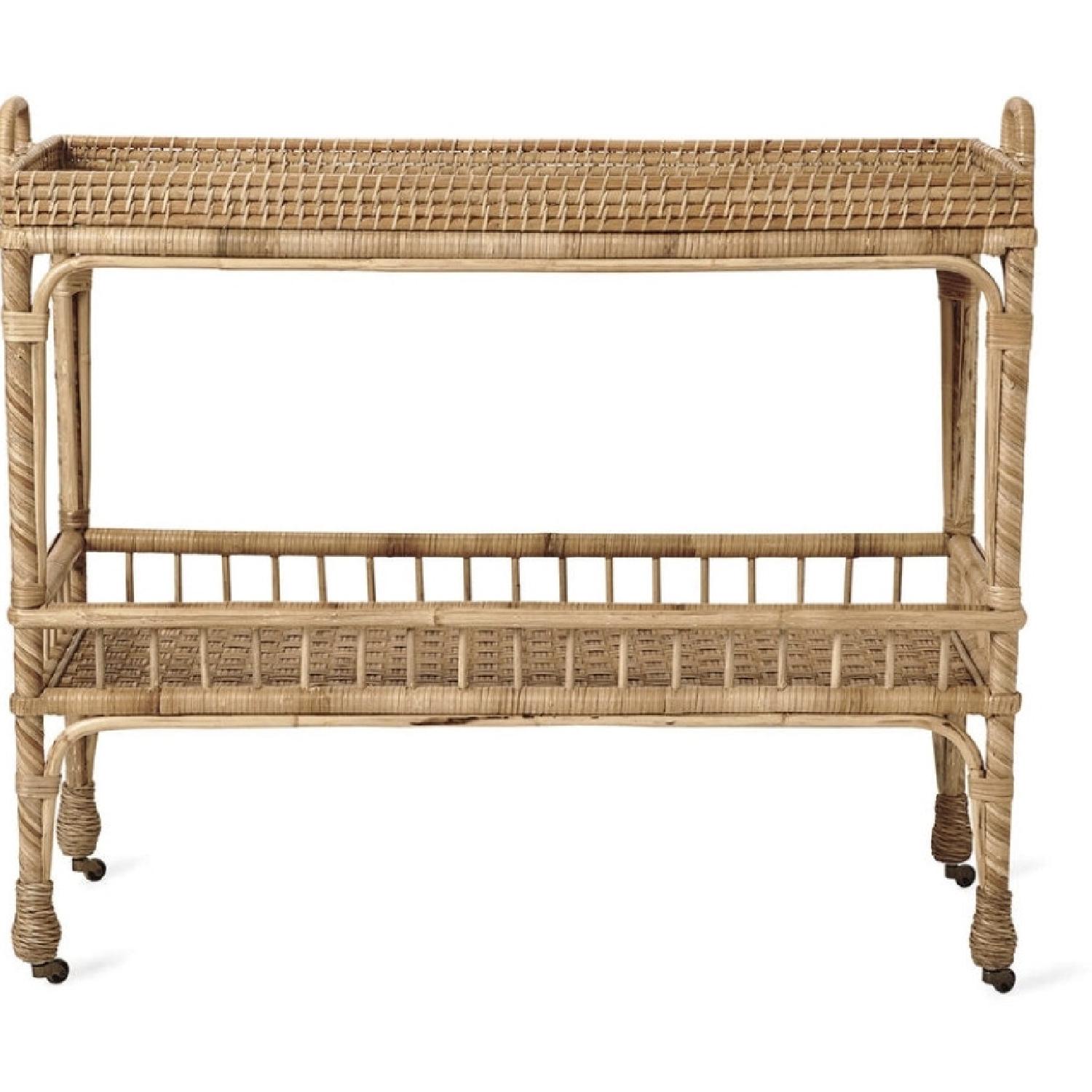 Serena and Lily South Seas Bar Cart AptDeco