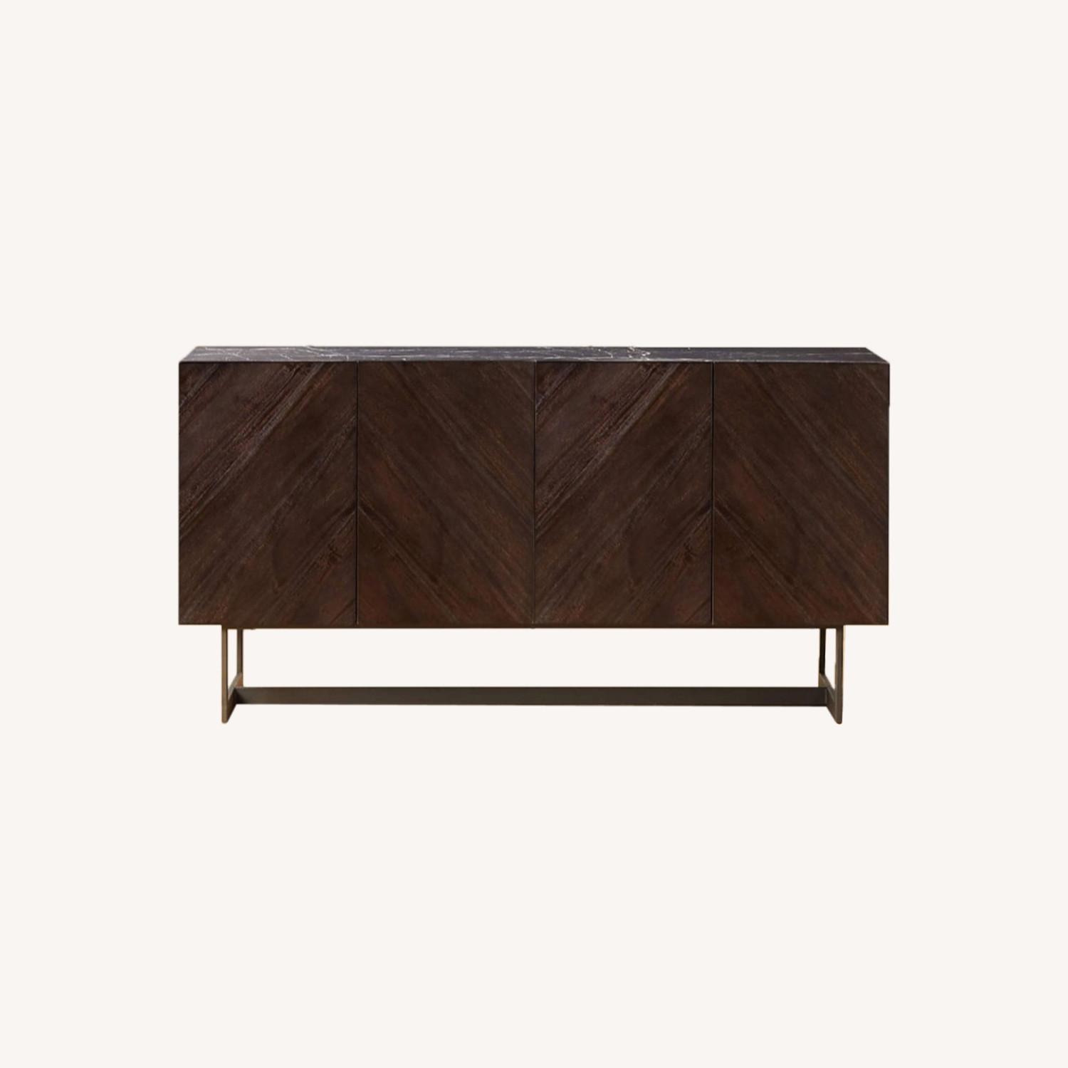 CB2 Media Console Charcoal Black - image-0