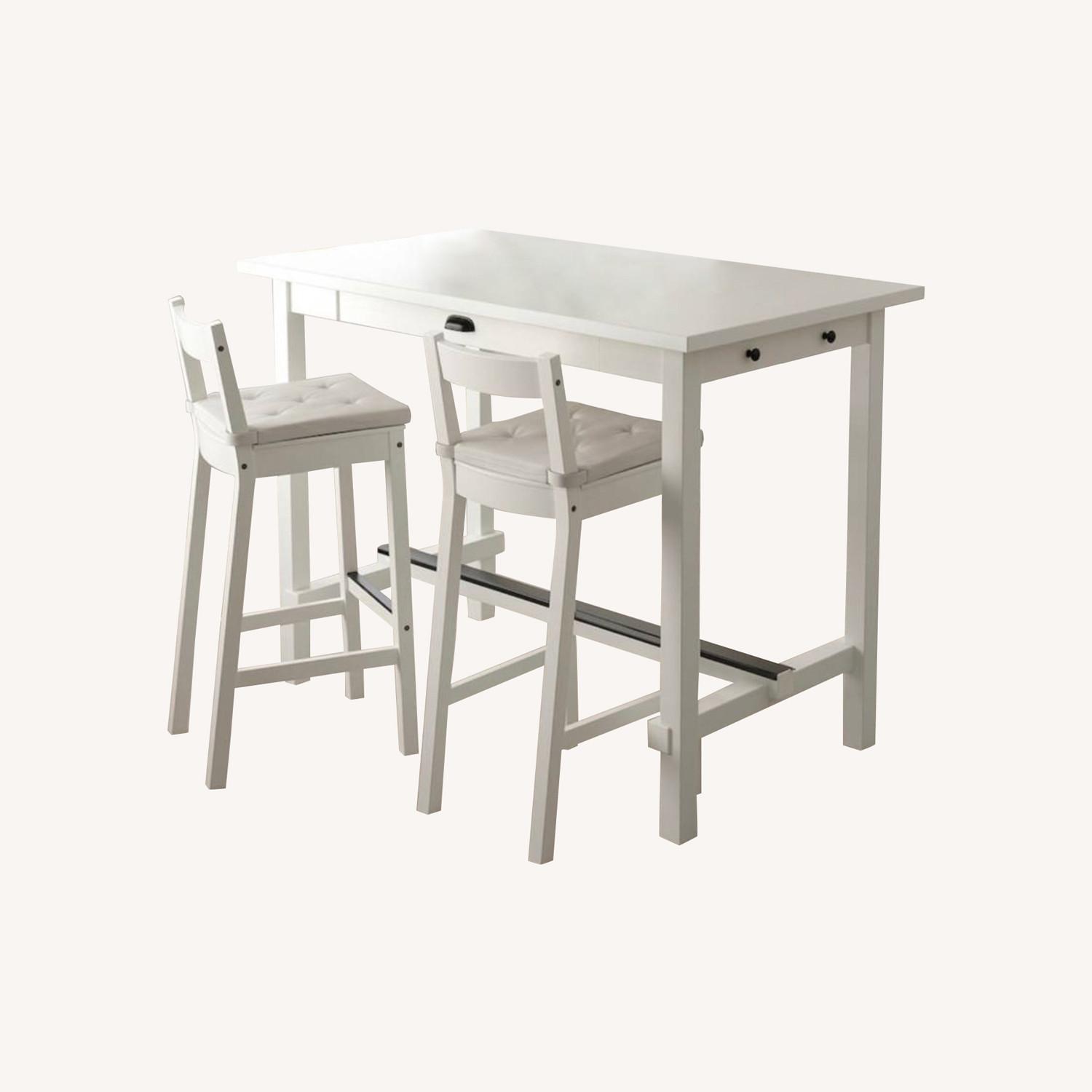 IKEA High Top Dining Table with 4 Bar Stools AptDeco