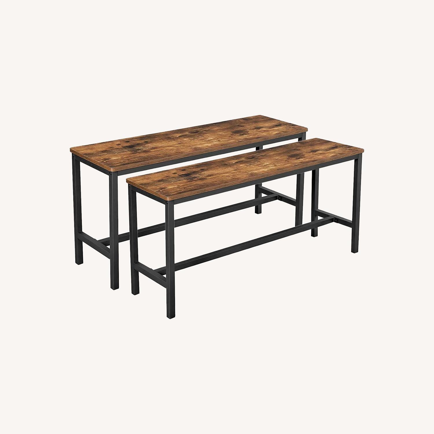 Wayfair Rustic Dining Benches Set of 2 AptDeco