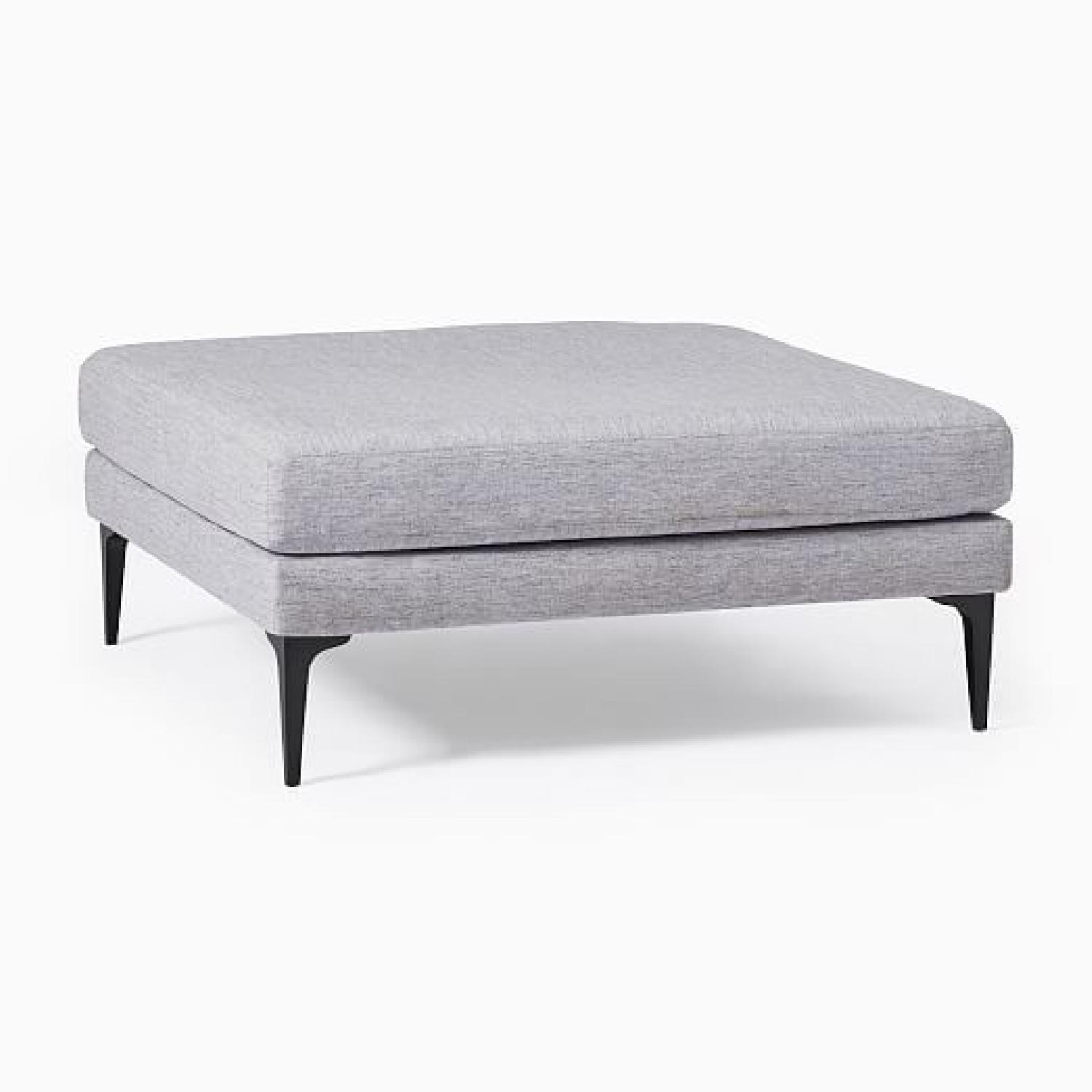 West Elm Ottoman Grey AptDeco