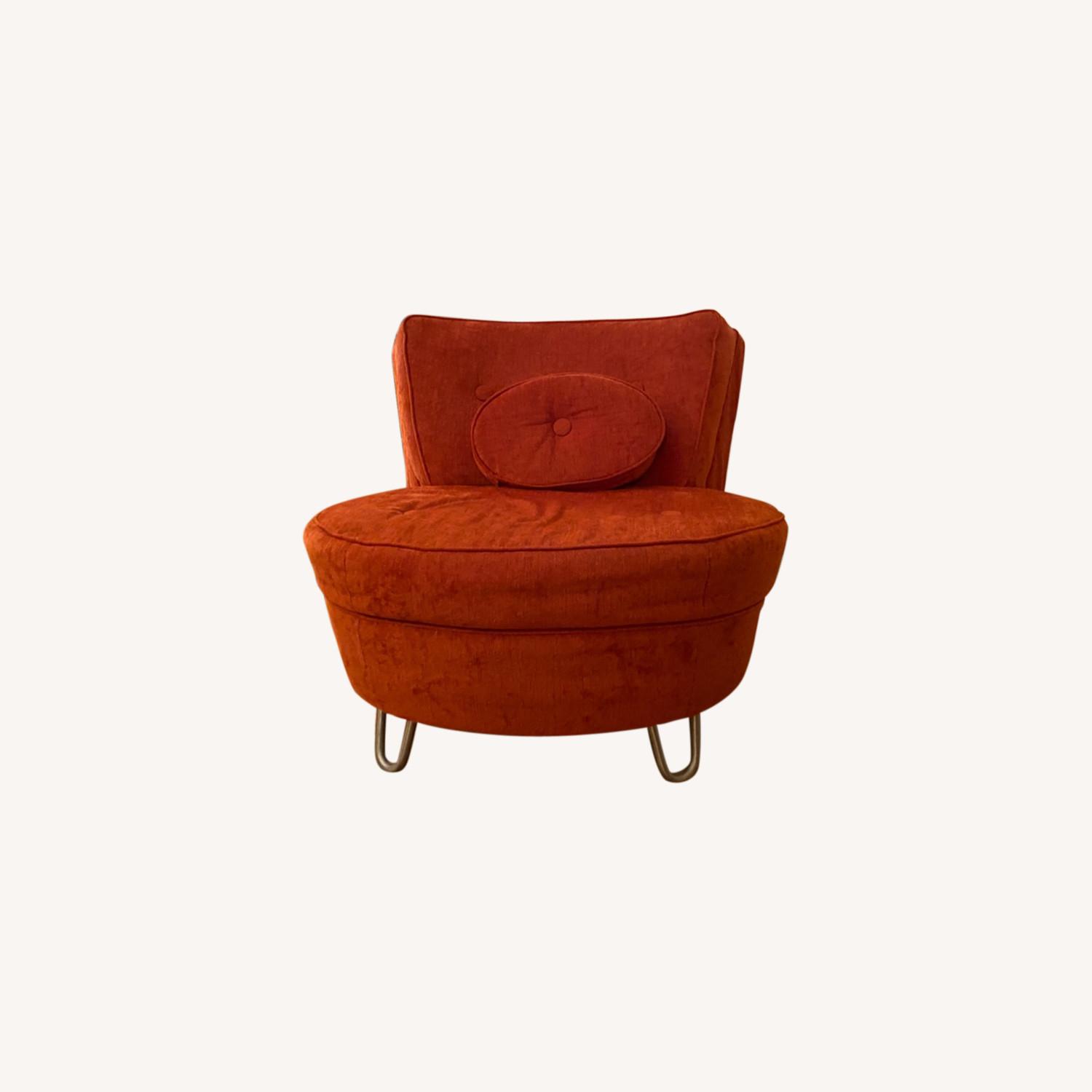 Todd Oldham by Lazy Boy Orange Chair - image-0