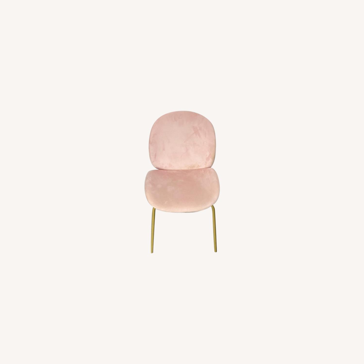 West Elm Pink Astor Velvet Dining Side Chair AptDeco