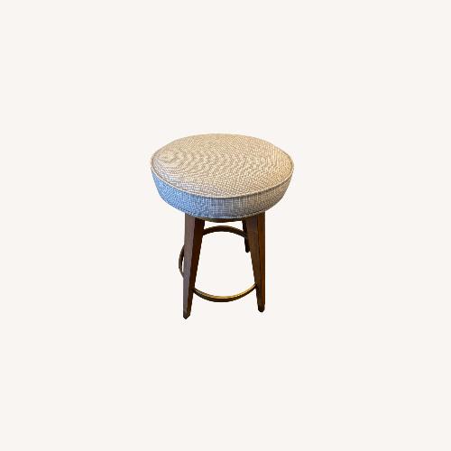 Used West Elm Upholstered Swivel Wooden Stool for sale on AptDeco