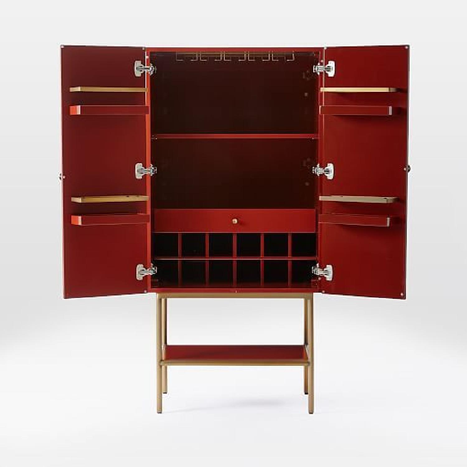 West Elm Bar Cabinet, Paprika - image-9
