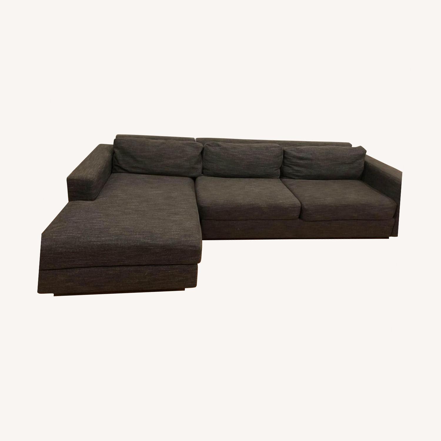 West Elm Sectional Couch Dark gray AptDeco