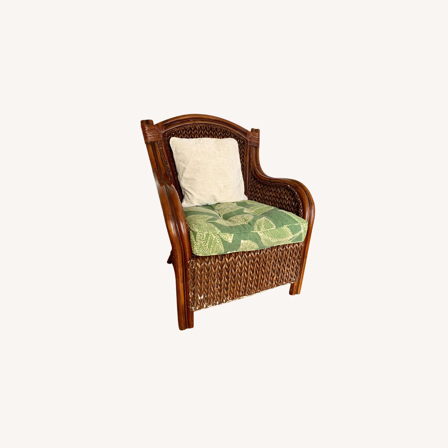 Pier1 Imports Large Wicker Armchair AptDeco