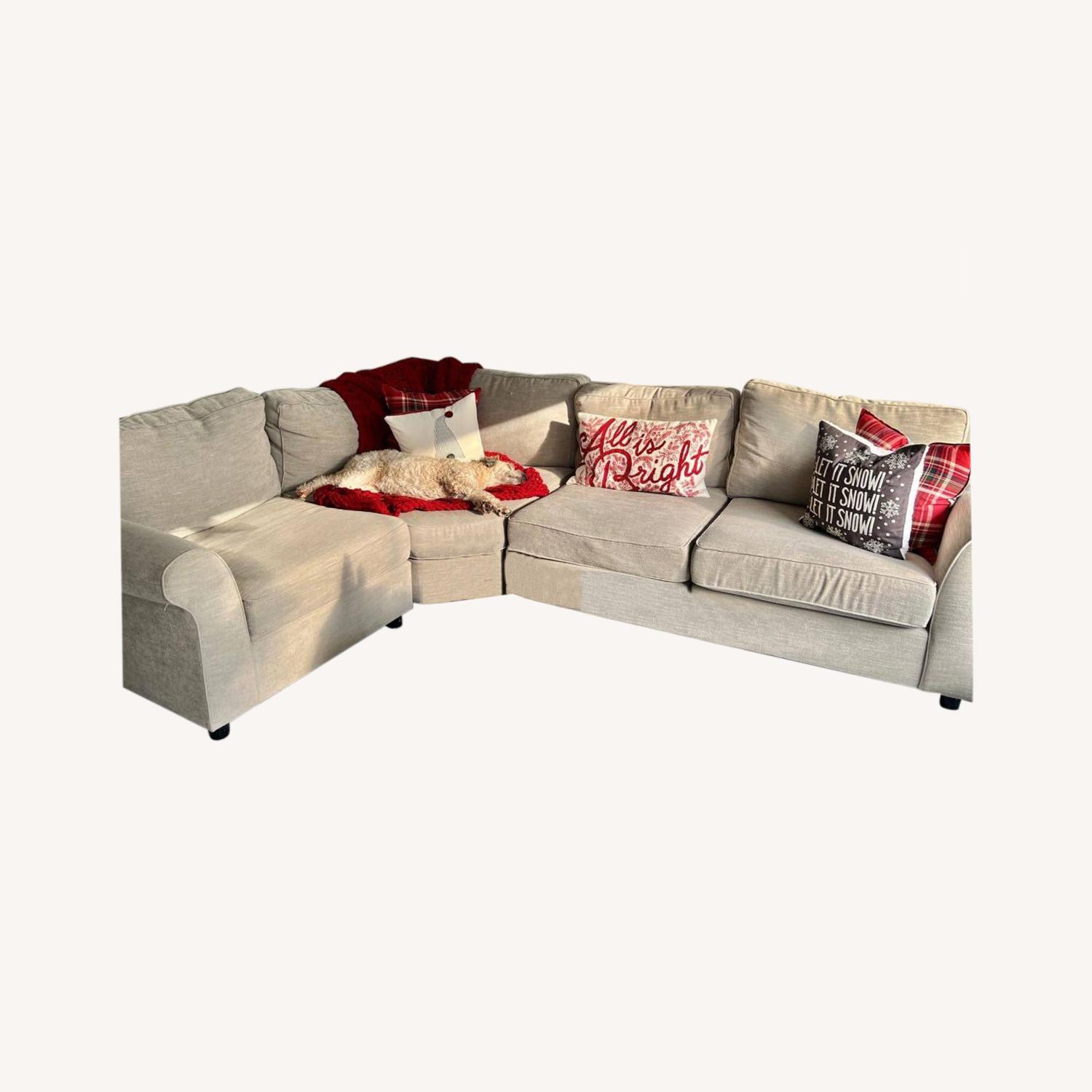 Pottery Barn Couch Comfort Roll Arm Sectional AptDeco