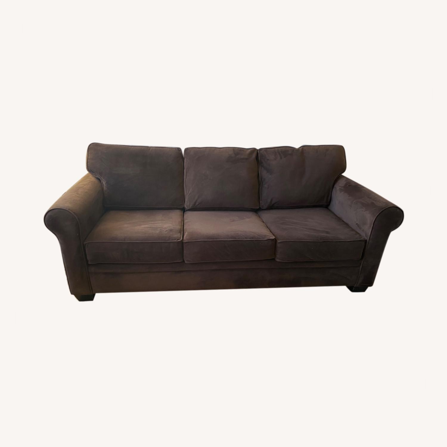 Large Comfortable Microsuede Couch - image-0