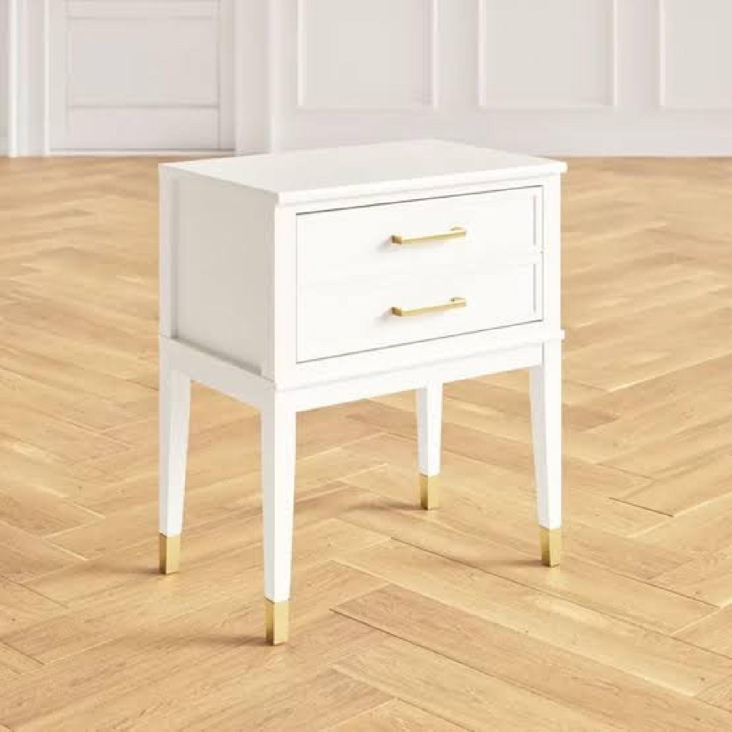 Wayfair White Bedside Table AptDeco