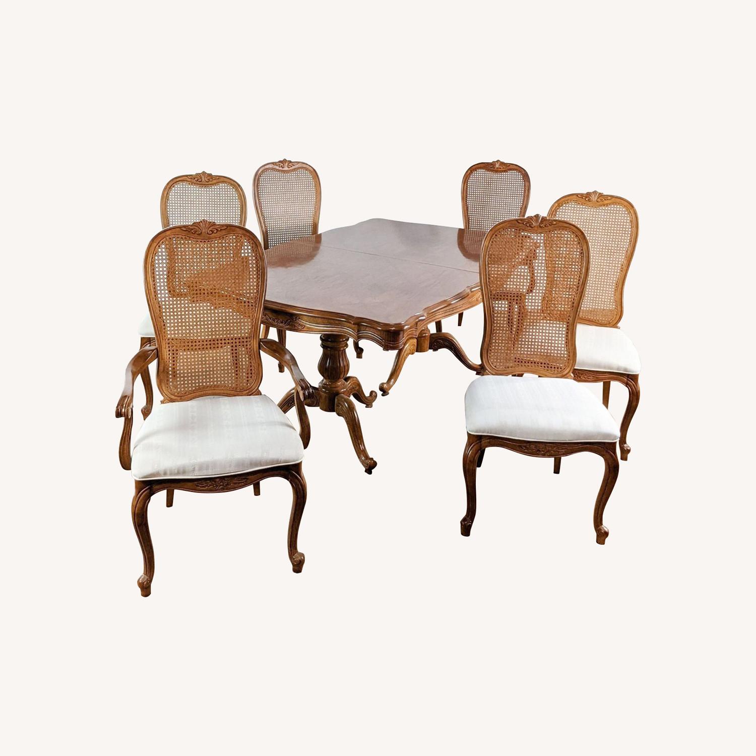 Thomasville Seven-Piece Wooden Dining Set AptDeco