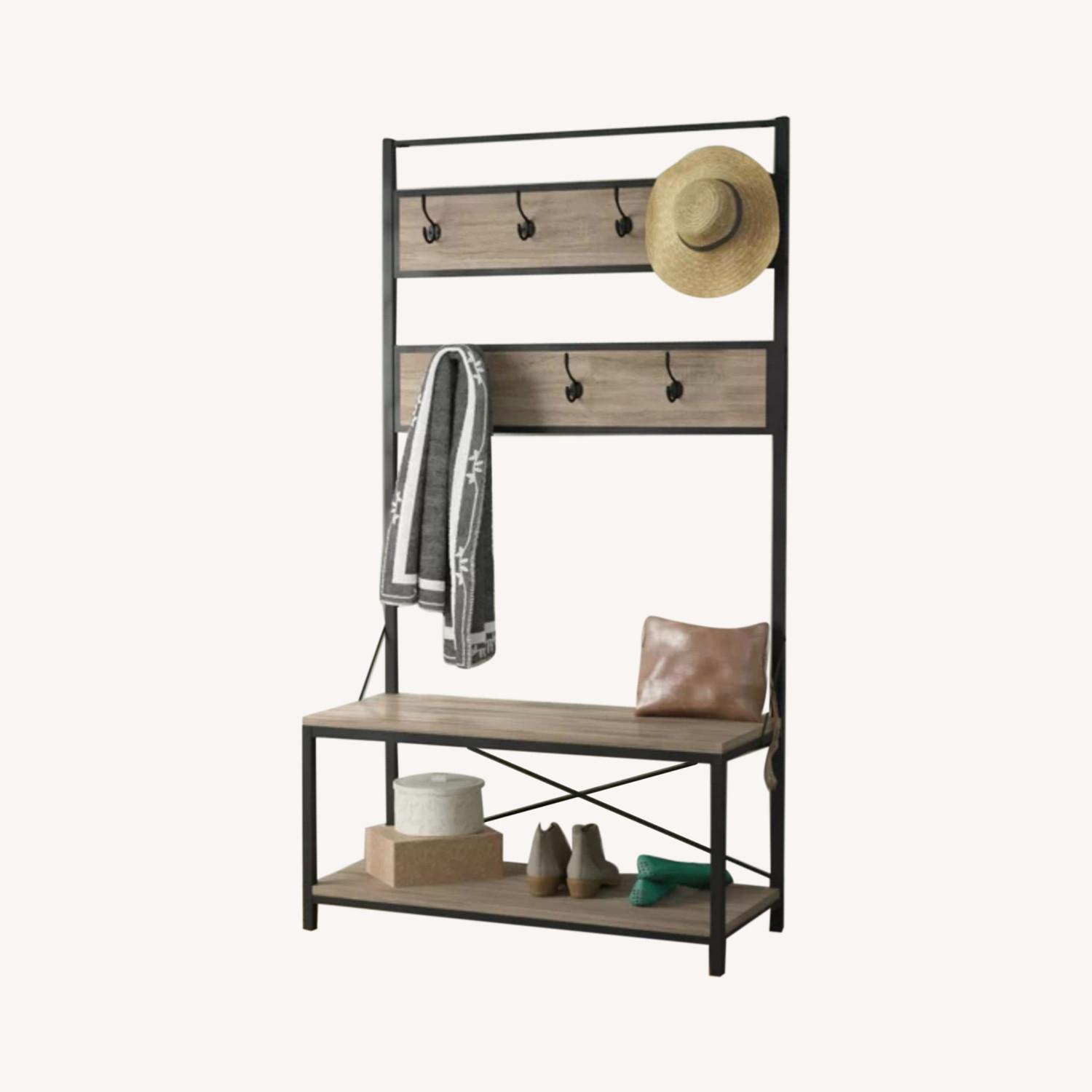 40'' Wide Hall Tree with Bench and Shoe Storage AptDeco