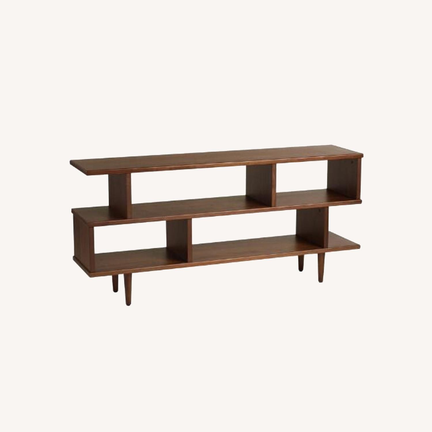 World Market Walnut Brown Wood Ashlyn Bookshelf AptDeco