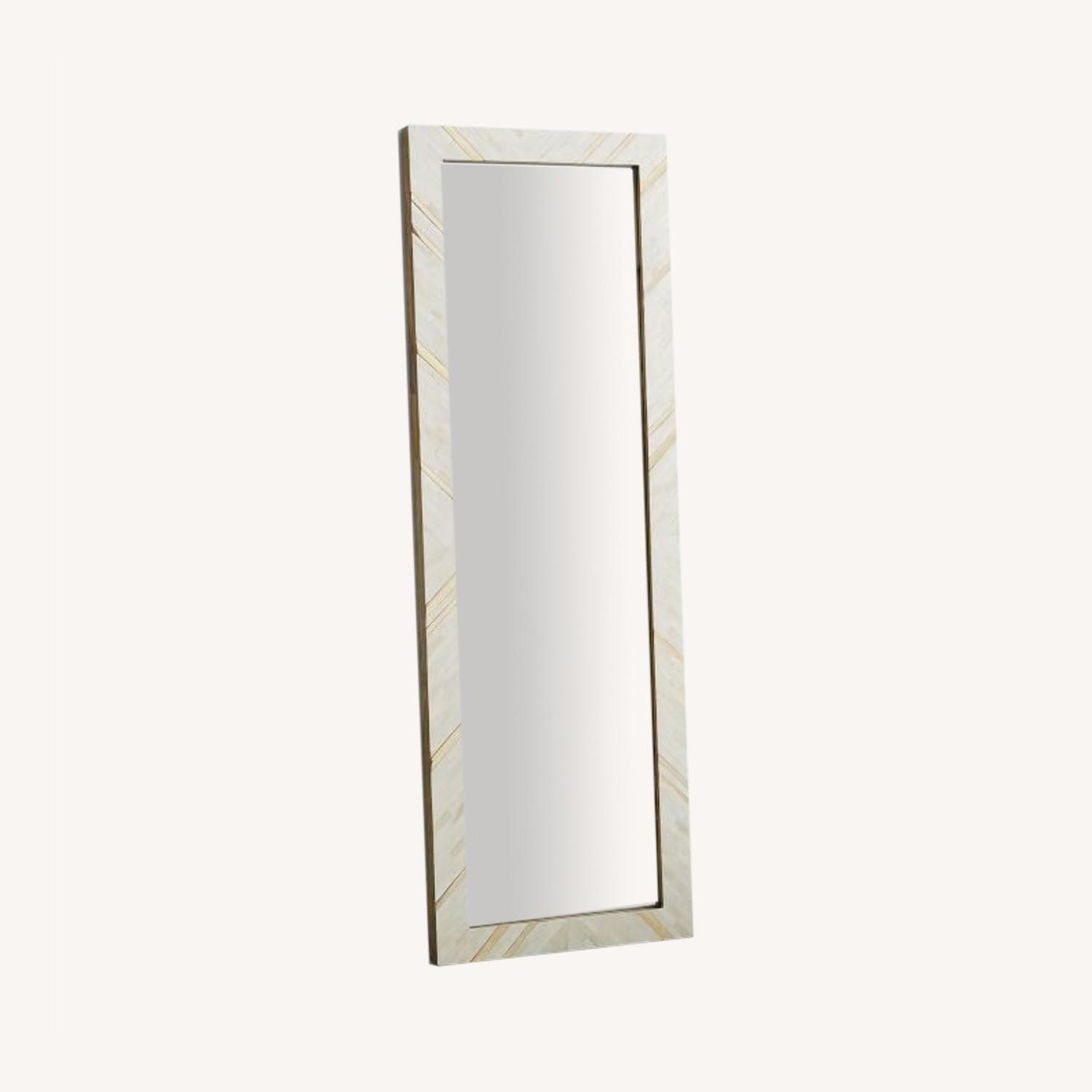 West Elm Brass + Bone Rays Floor Mirror AptDeco