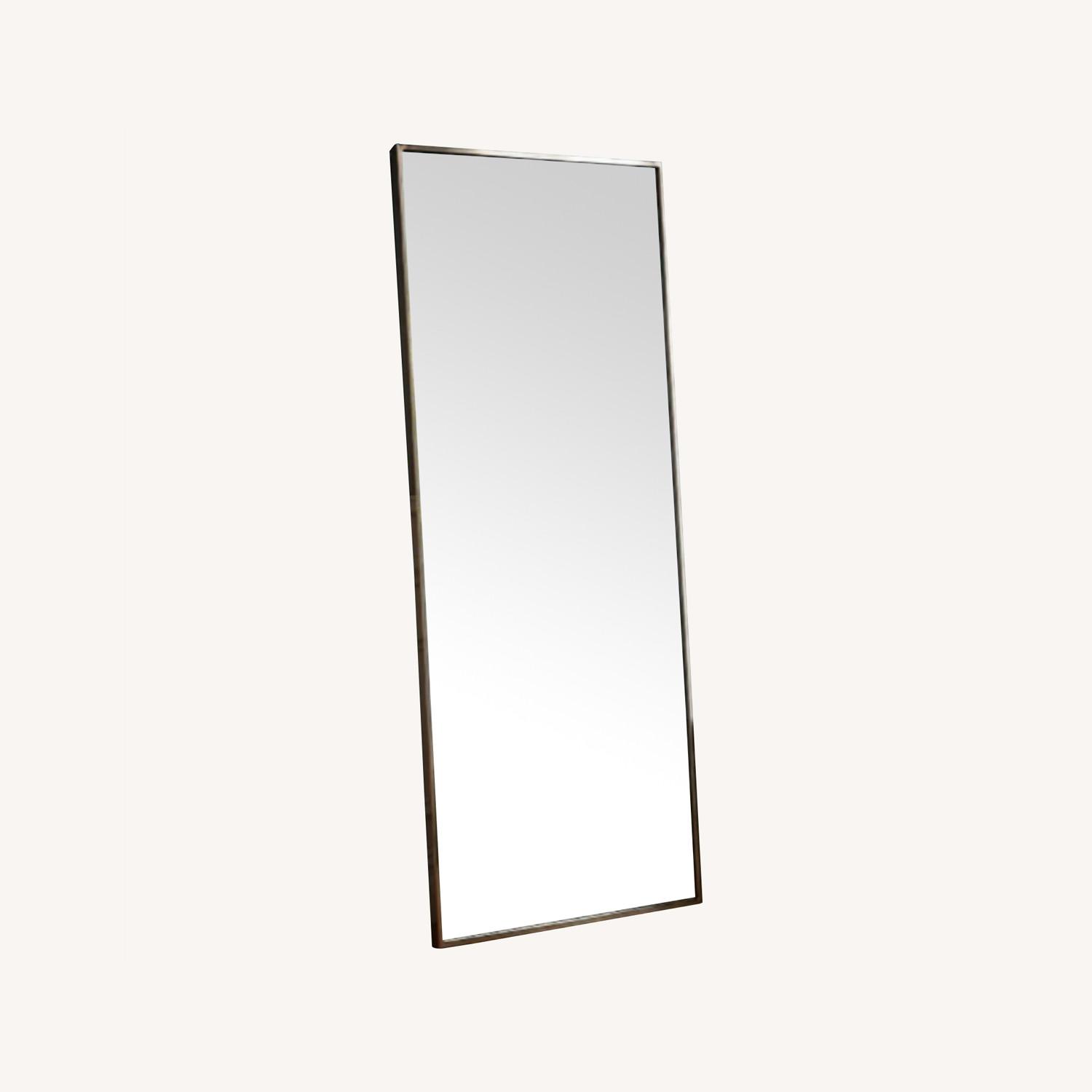 West Elm Metal Framed Floor Mirror, Rose Gold AptDeco