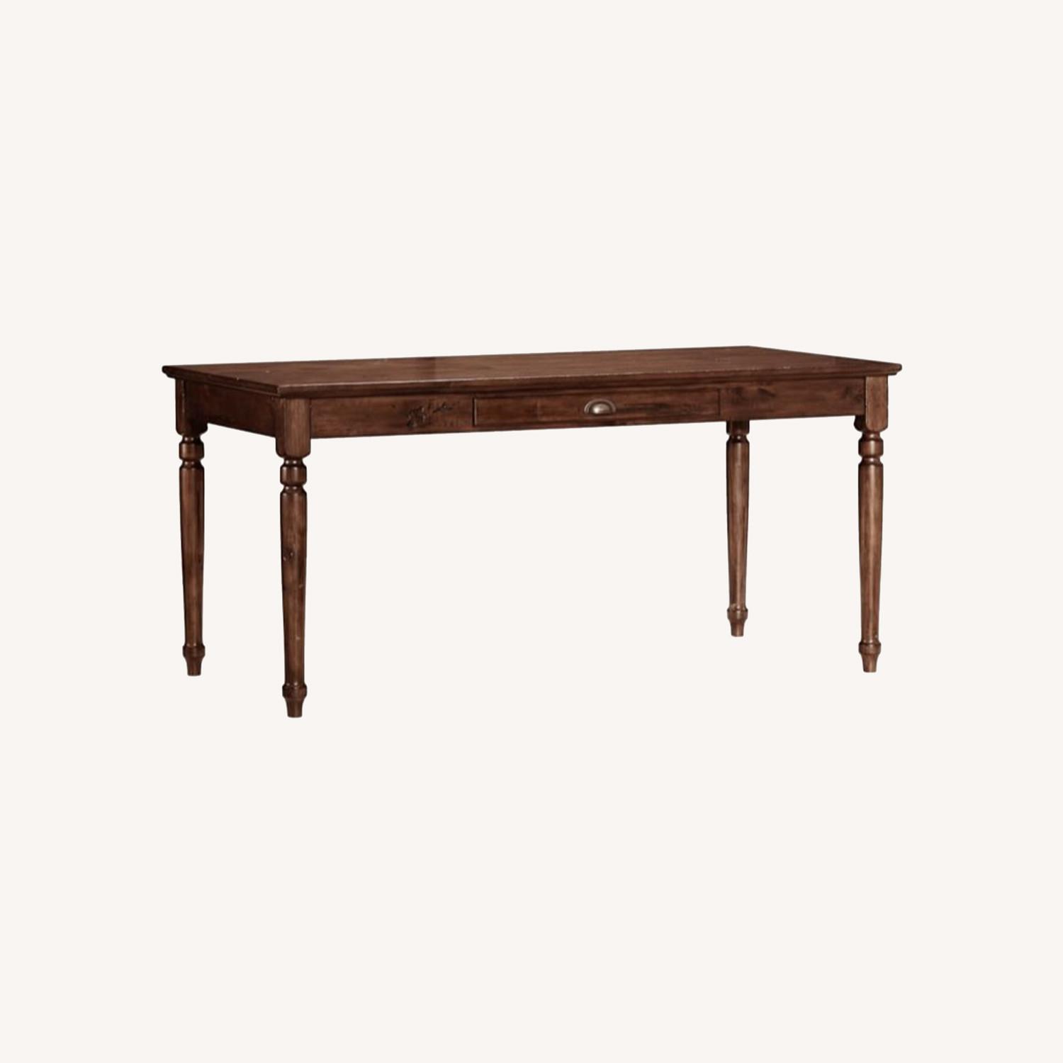 Pottery Barn Printer's 64" Writing Desk with Drawer AptDeco