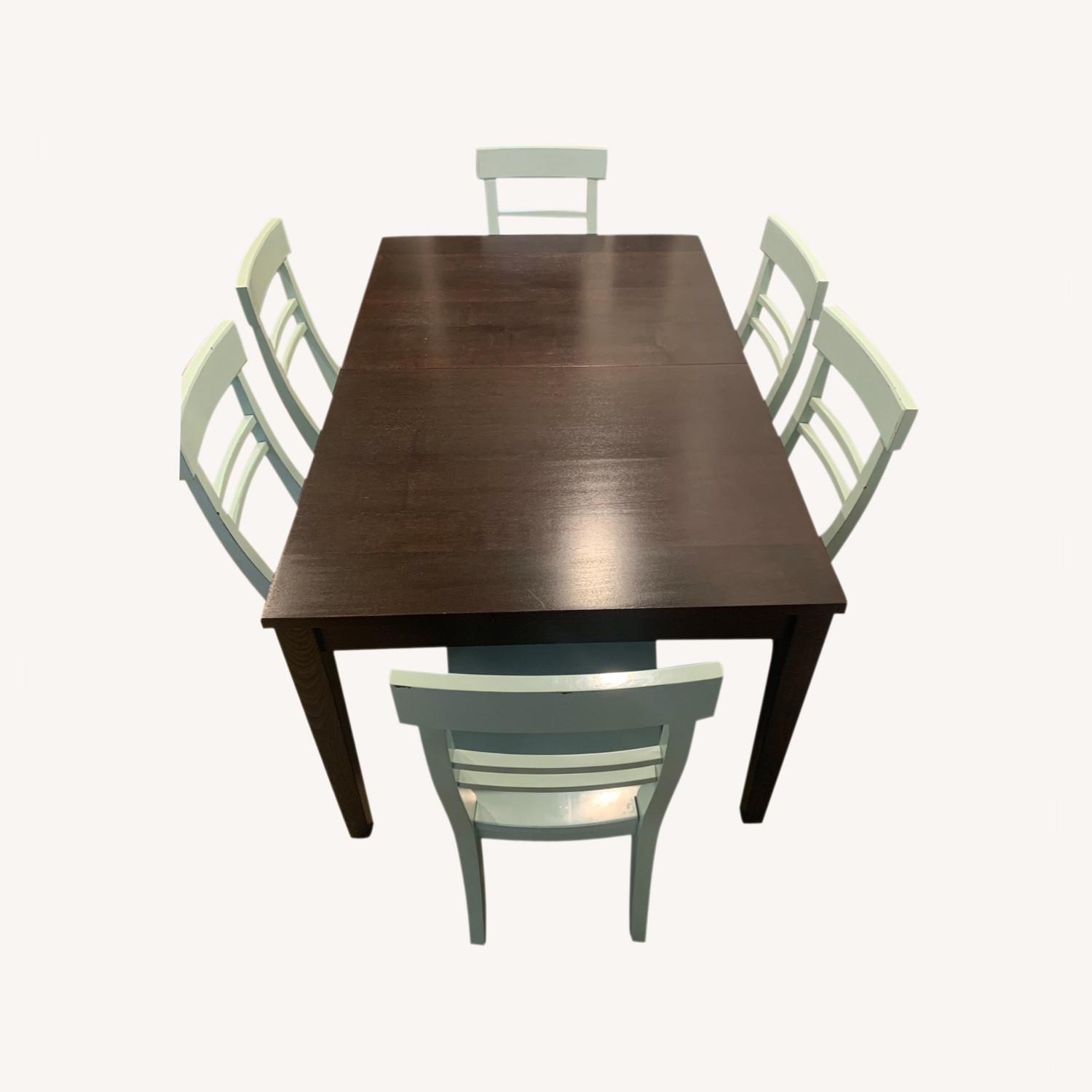 Crate & Barrel Dining Table with Chairs AptDeco