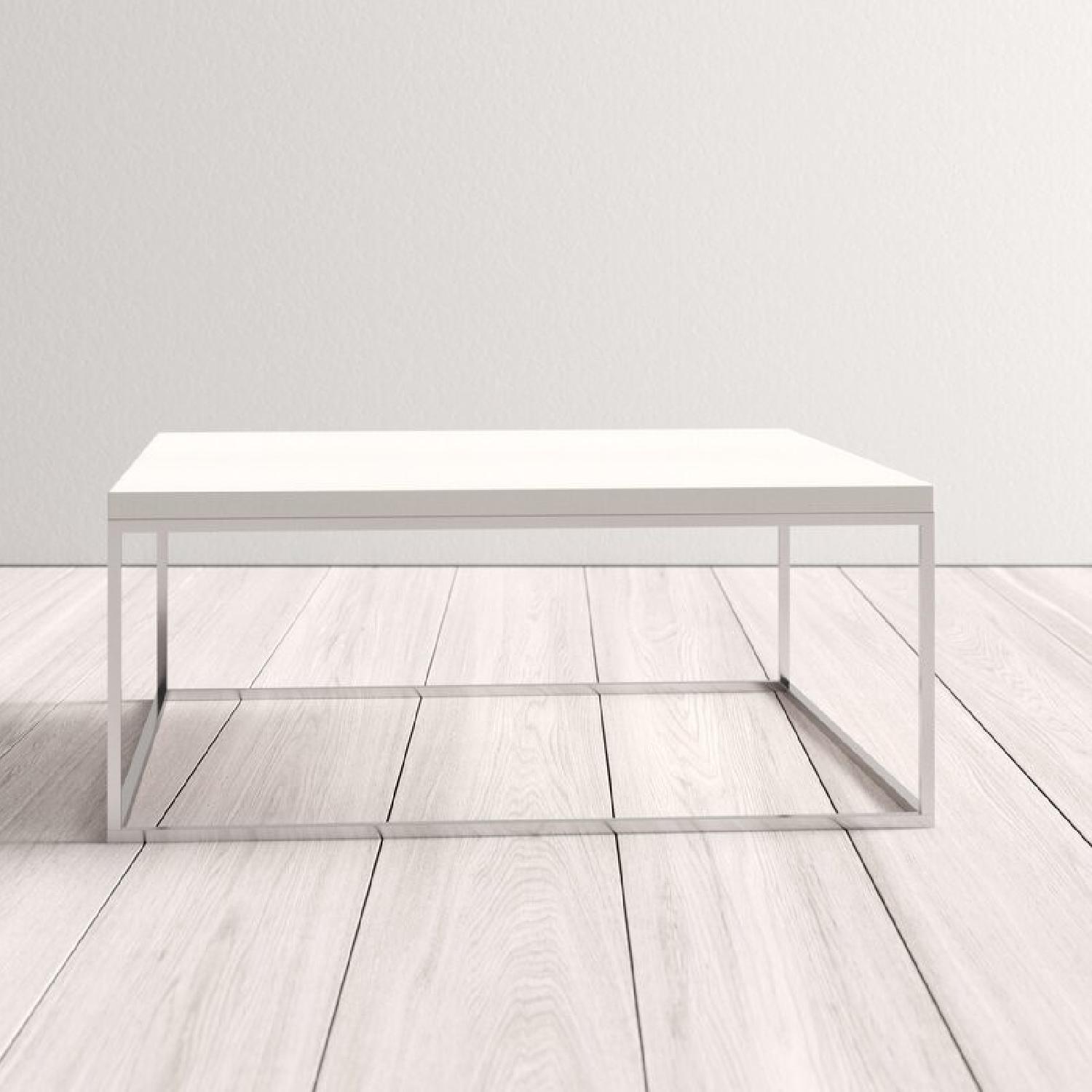Wayfair Square White Coffee Table AptDeco