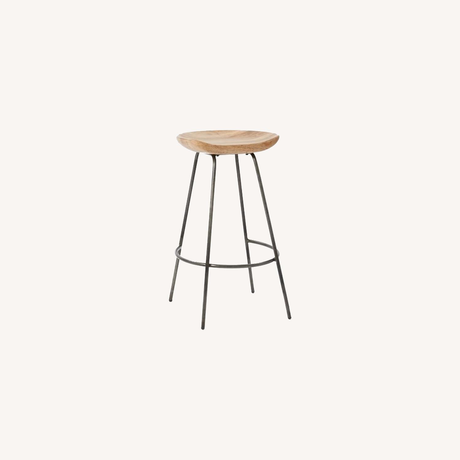 West Elm Alden Wood Counter Stool, Mango Wood AptDeco