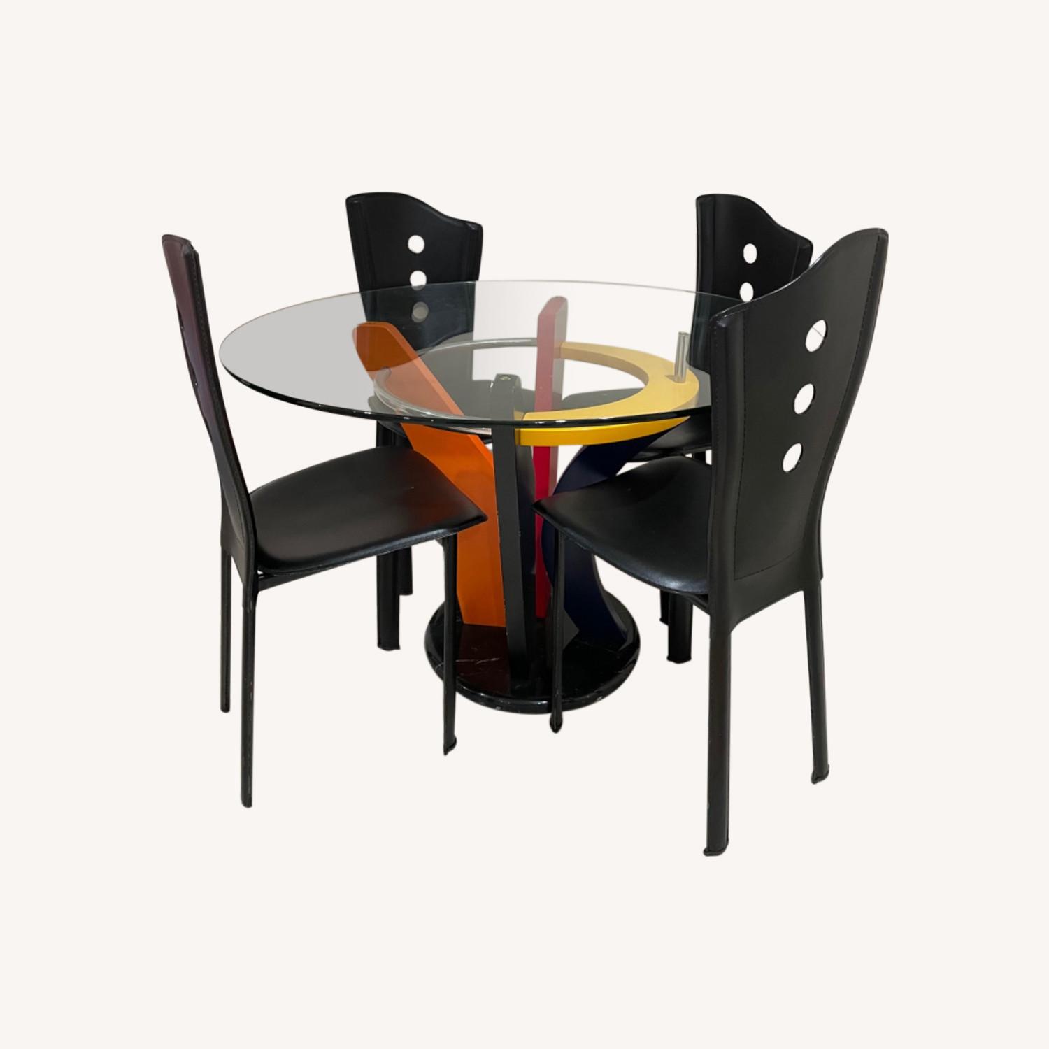 Round Dining Set with 4 Chairs - AptDeco
