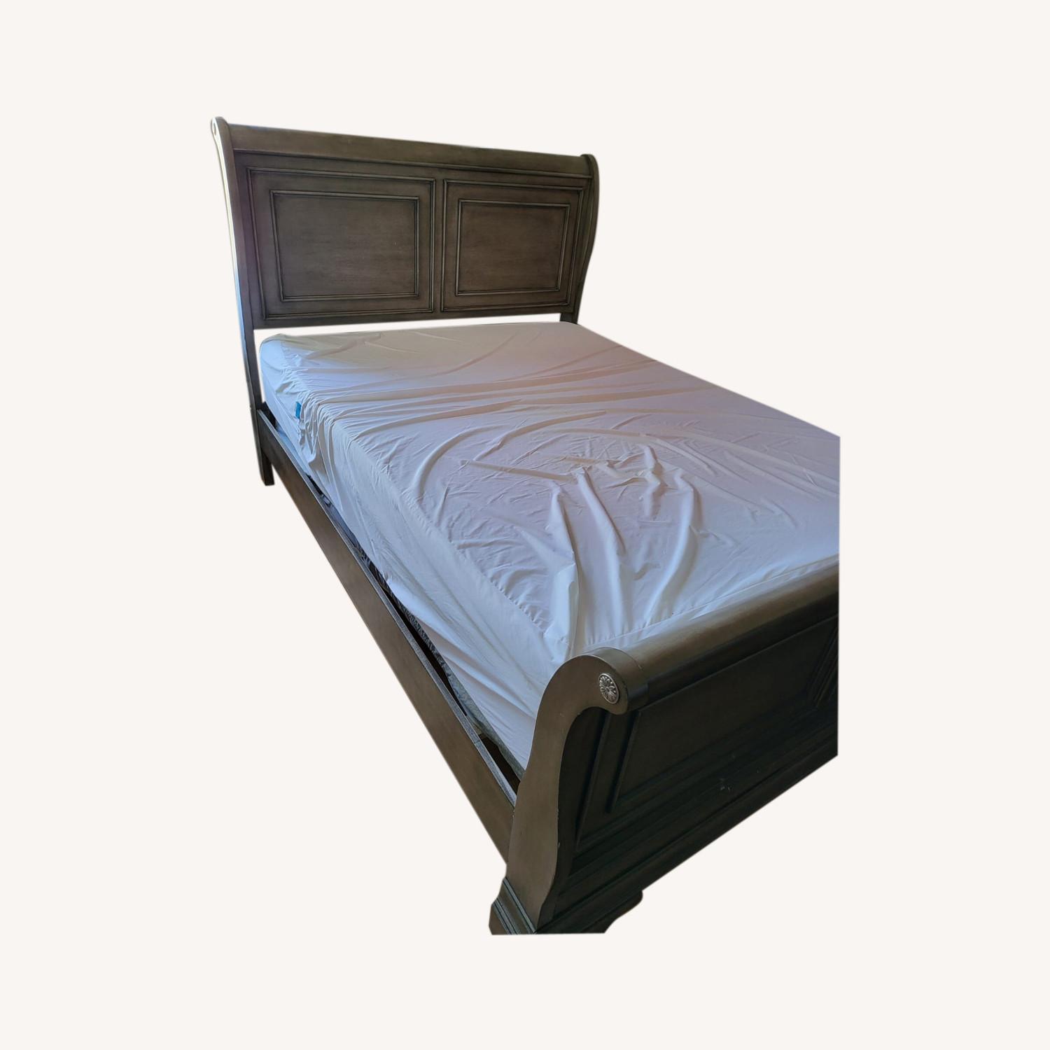 Macy's Royal Sturdy Wood Queen Bed Frame AptDeco