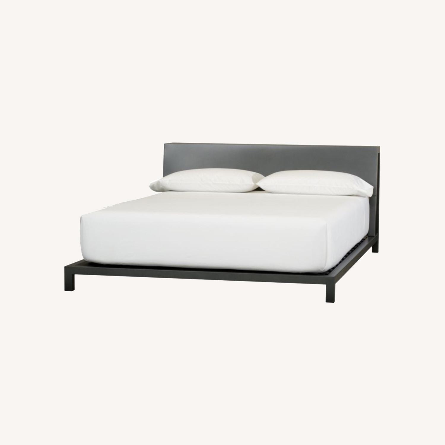 CB2 Alpine Gunmetal Queen Bed Frame AptDeco