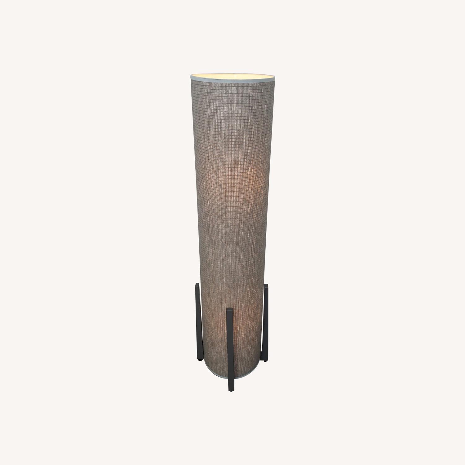 Crate & Barrel Weave Greige Floor Lamp - AptDeco