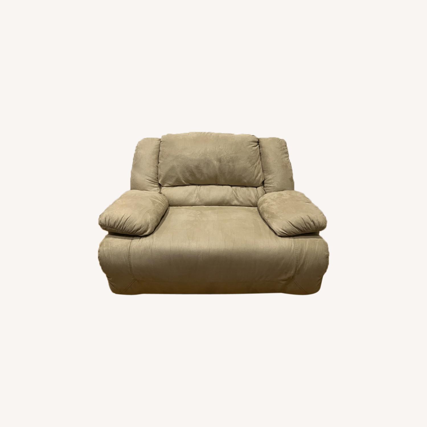 Tan Wide Seat Recliner - image-0