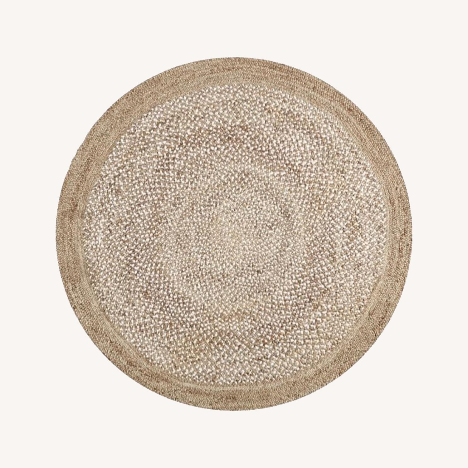 Pottery Barn Braided Jute Rug, 8' Round, Sand AptDeco