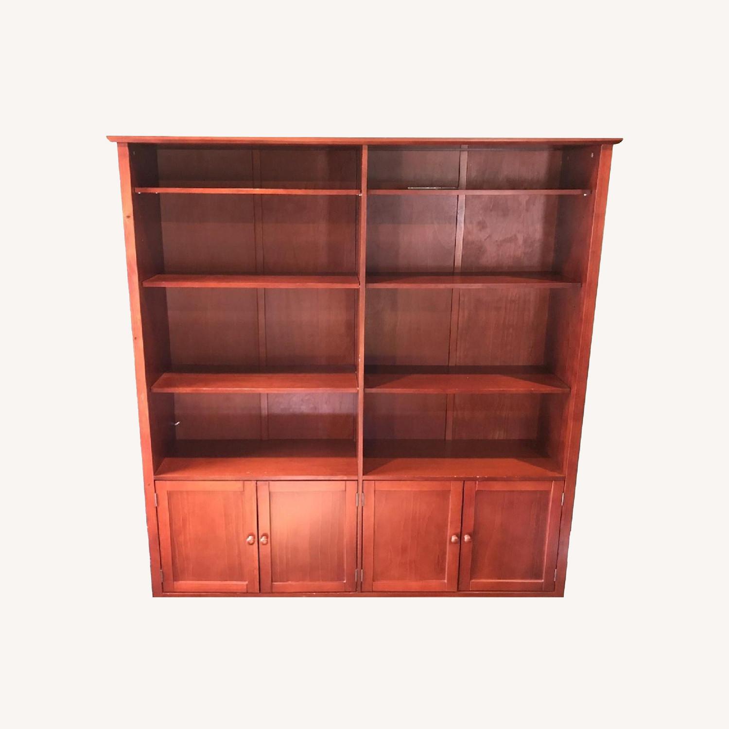 Modern Double Bookcase AptDeco