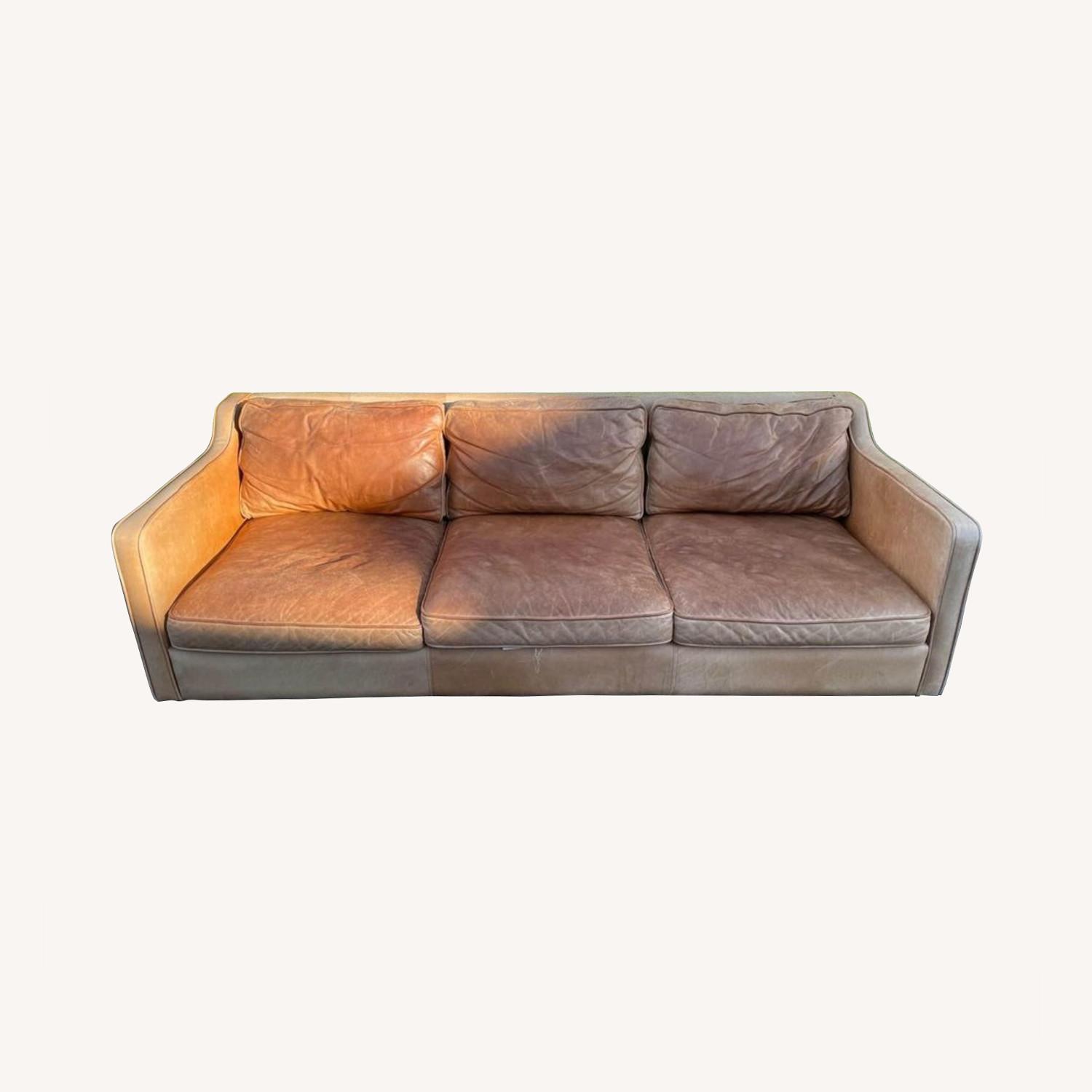 West Elm Leather Couch AptDeco