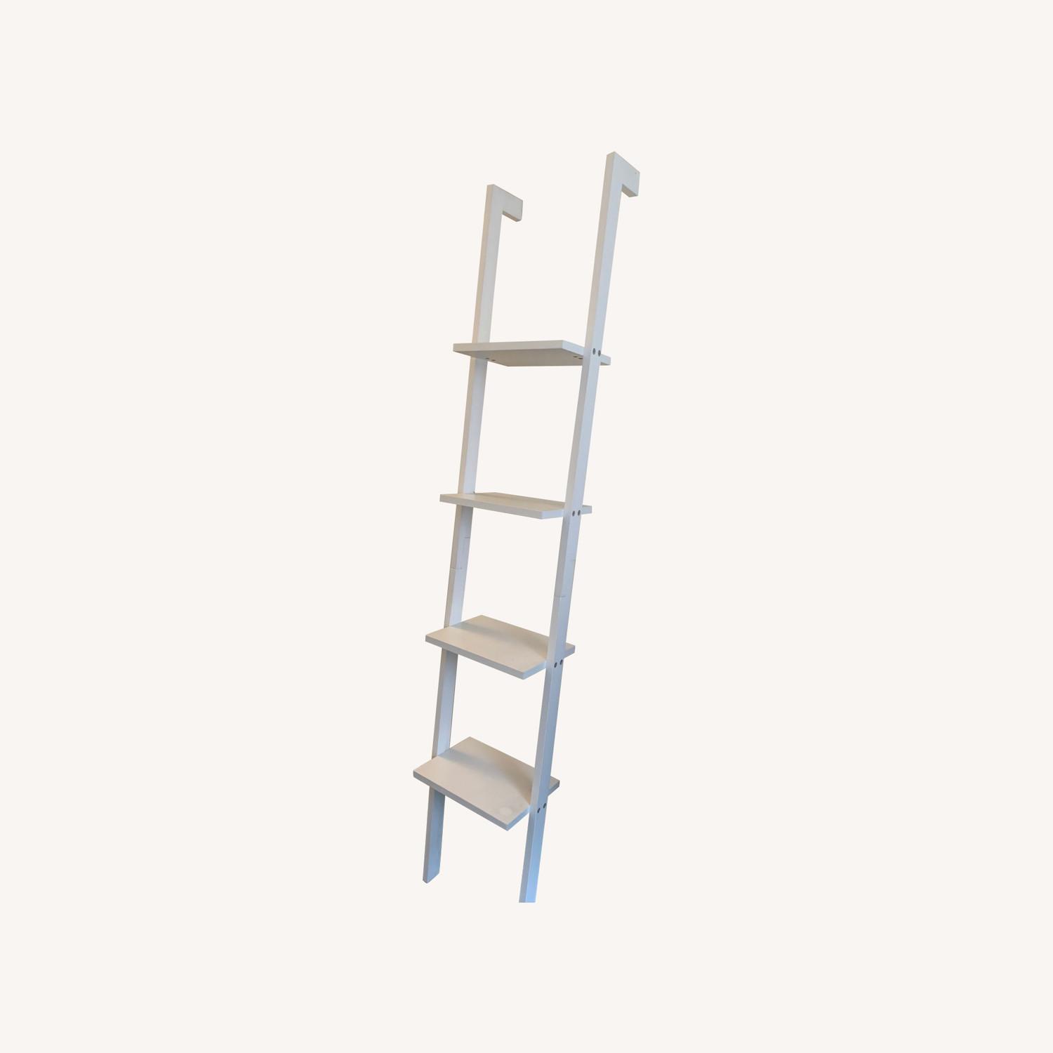 White Ladder Bookcase AptDeco