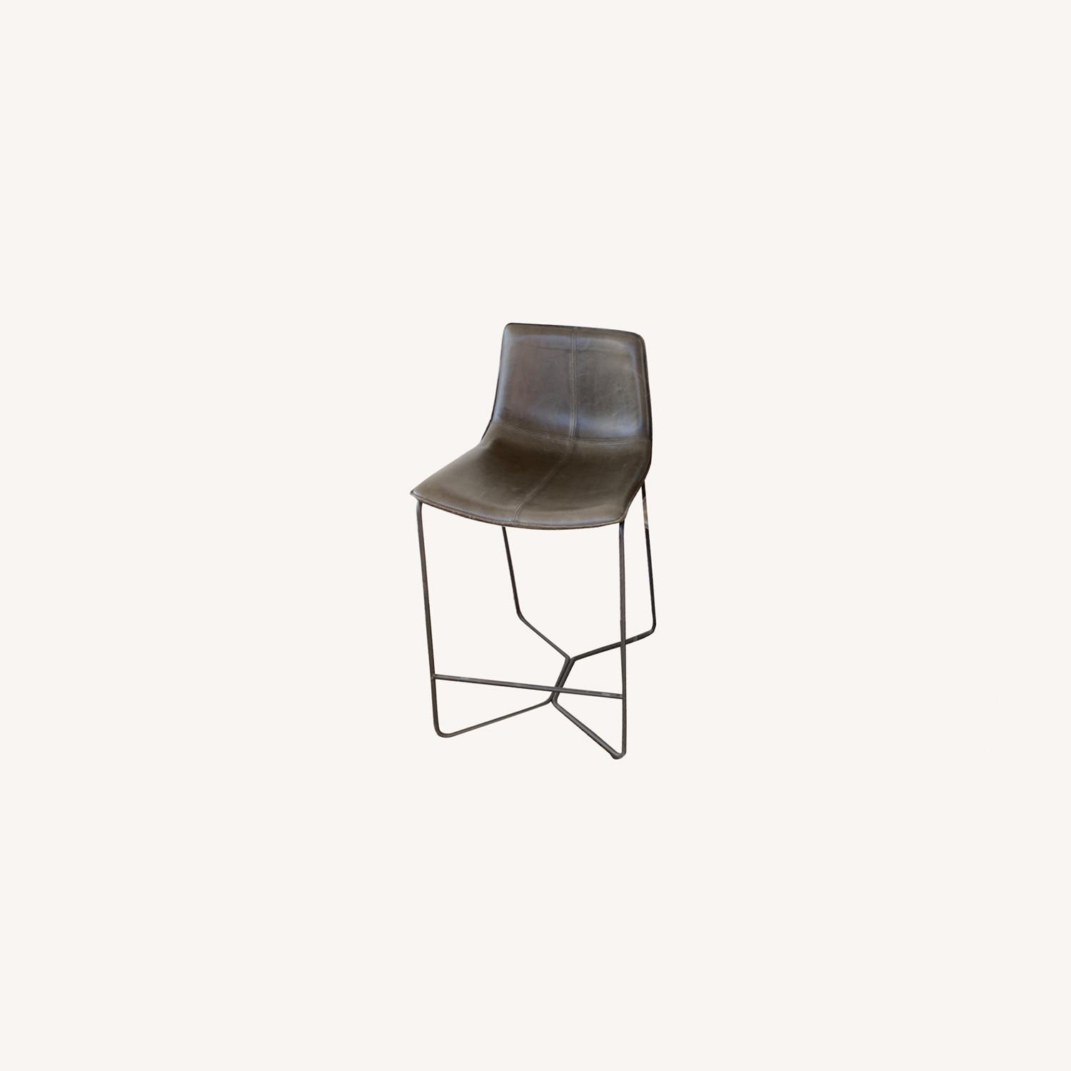 West Elm Slope Leather Bar & Counter Stools AptDeco