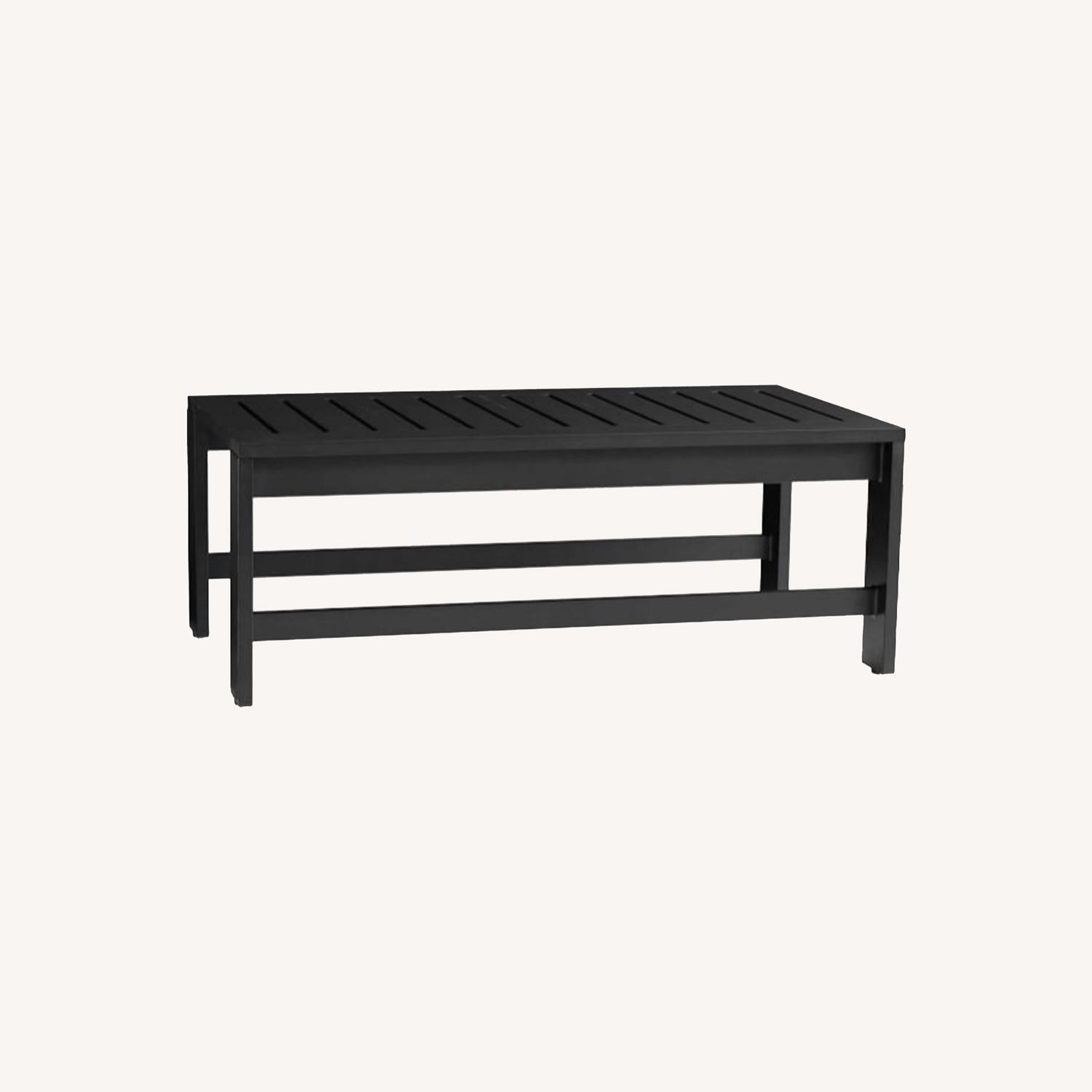 Pottery Barn Malibu Metal Coffee Table, Black AptDeco