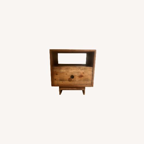 Used Reclaimed Artisan Wood Nightstand for sale on AptDeco