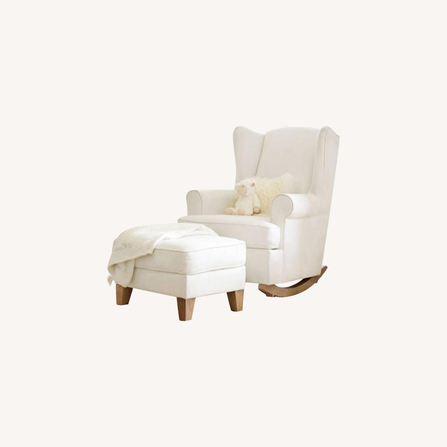 Pottery Barn Wingback Convertible Rocking Chair AptDeco